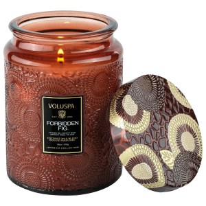 VOLUSPA Forbidden Fig Glass Jar Candle - 18 oz/ 510 g 1-wick Candle