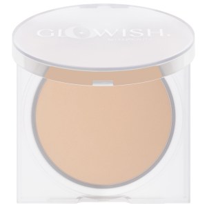 HUDA BEAUTY GloWish Lightweight Blurring Pressed Powder 01 Fair - Vegan, Natural Finish, Clean