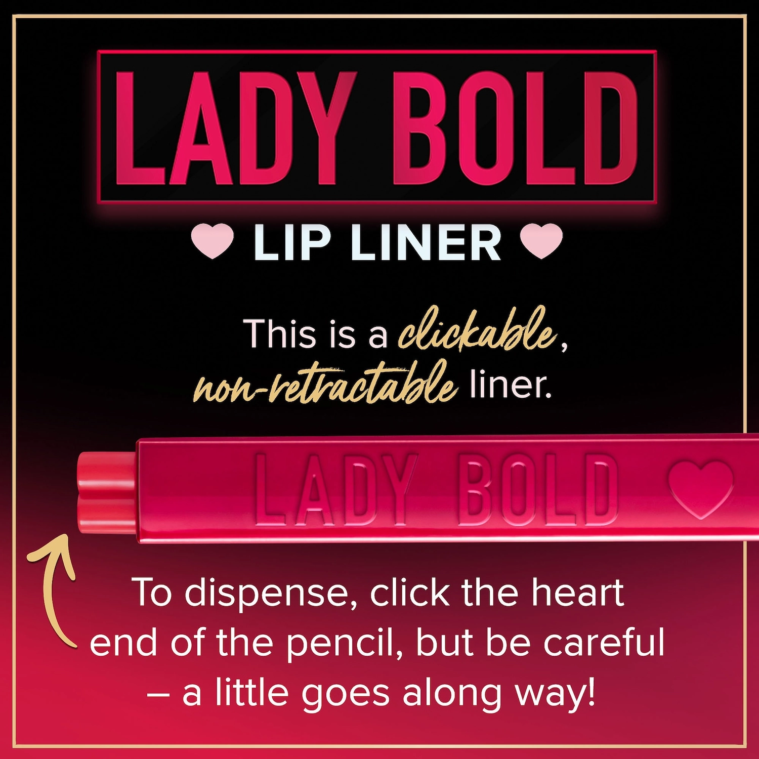 Too Faced Lady Bold Waterproof Longwear Lip Liner - Lead The Way - Image 7