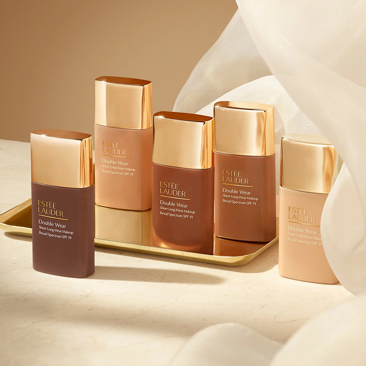 "Estée Lauder Double Wear Sheer Long-Wear Makeup SPF 19 - Color: 8N1 Espresso" - Image 7