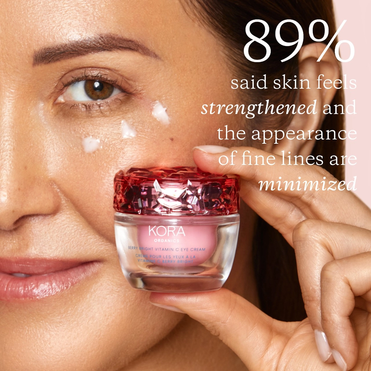 KORA Organics Berry Bright Firming Vitamin C Eye Cream 0.5 oz/15 mL Refillable Vegan - Image 4