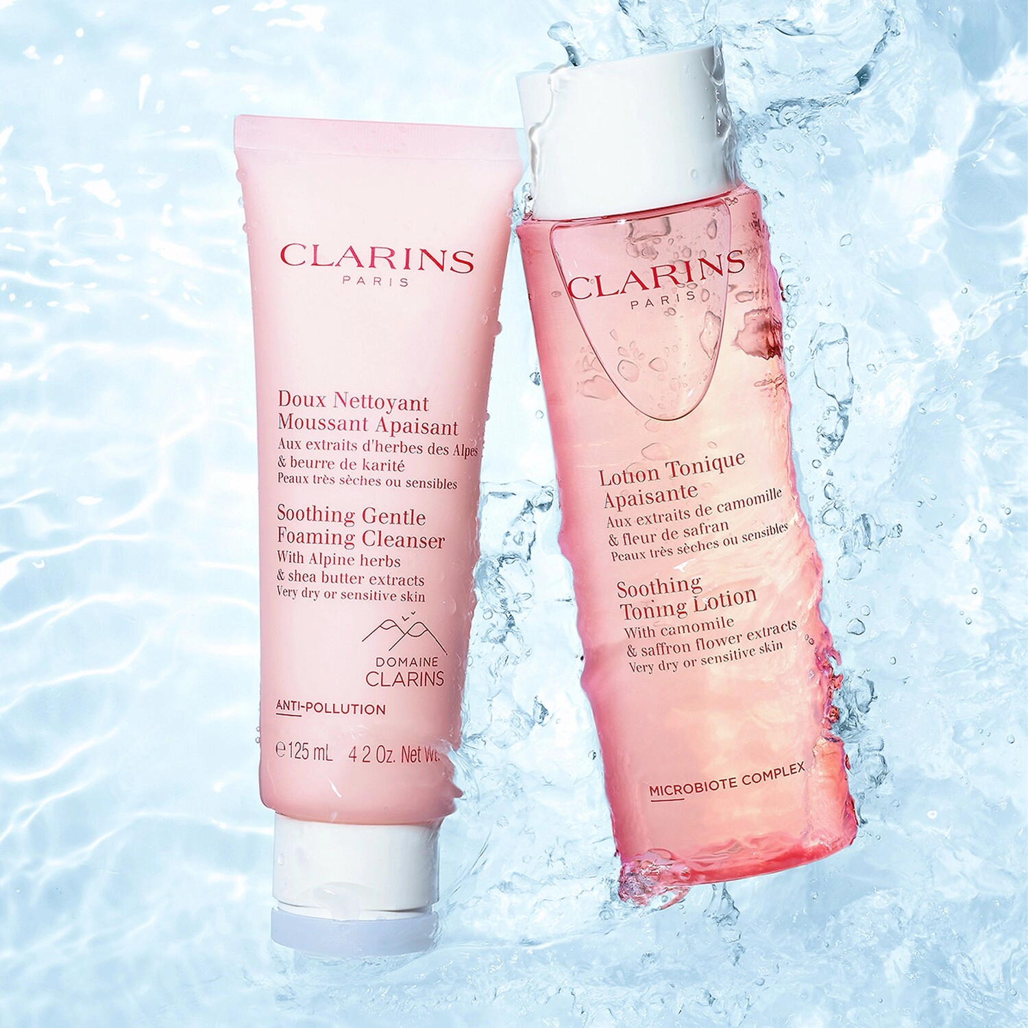 Clarins Gentle Foaming Soothing Cleanser 4.2 oz/125 mL Hydrating Without Phthalates Parabens Silicones - Image 6
