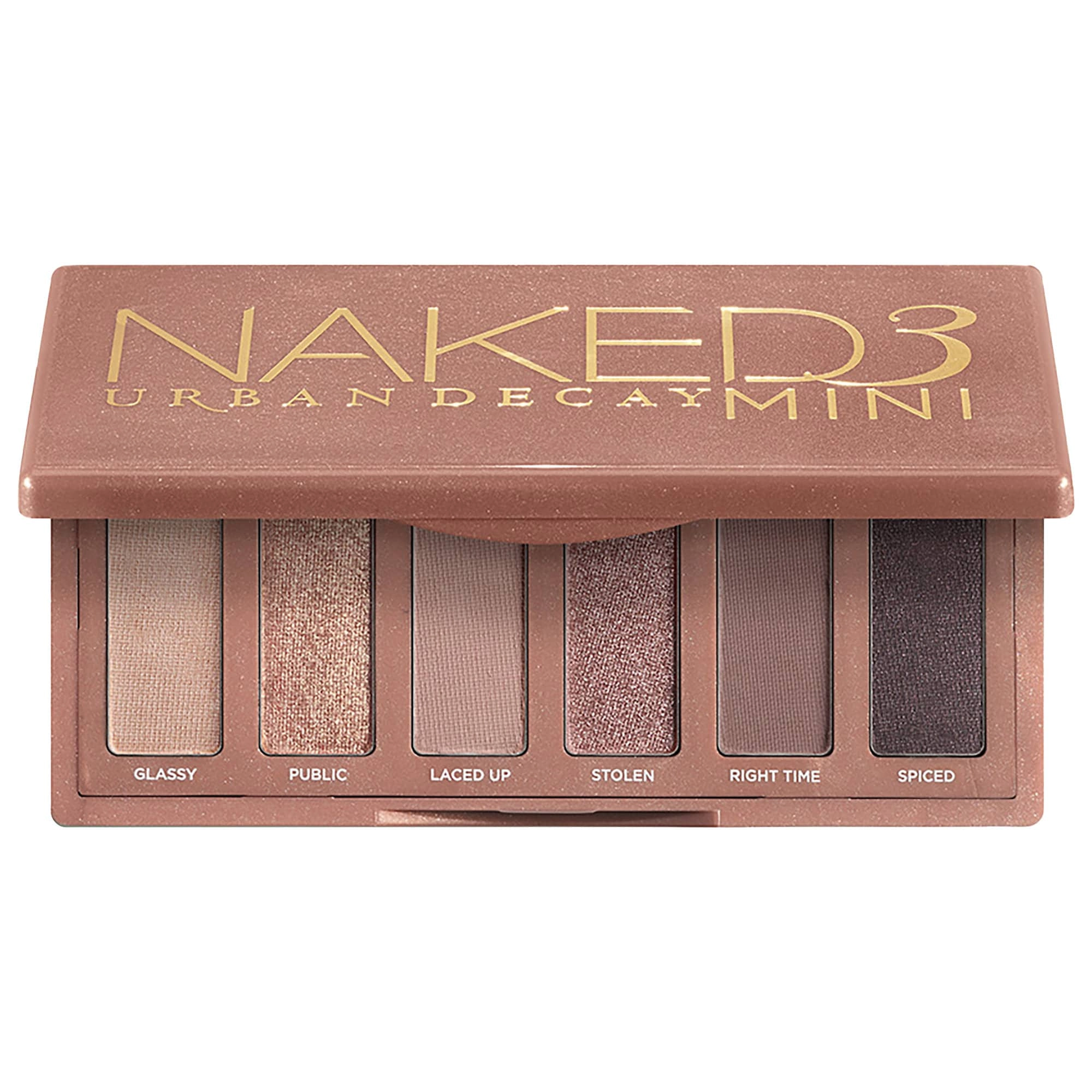 Urban Decay Mini Naked3 Eyeshadow Palette Vegan Pressed Powder Formula Long-wearing Cruelty-Free