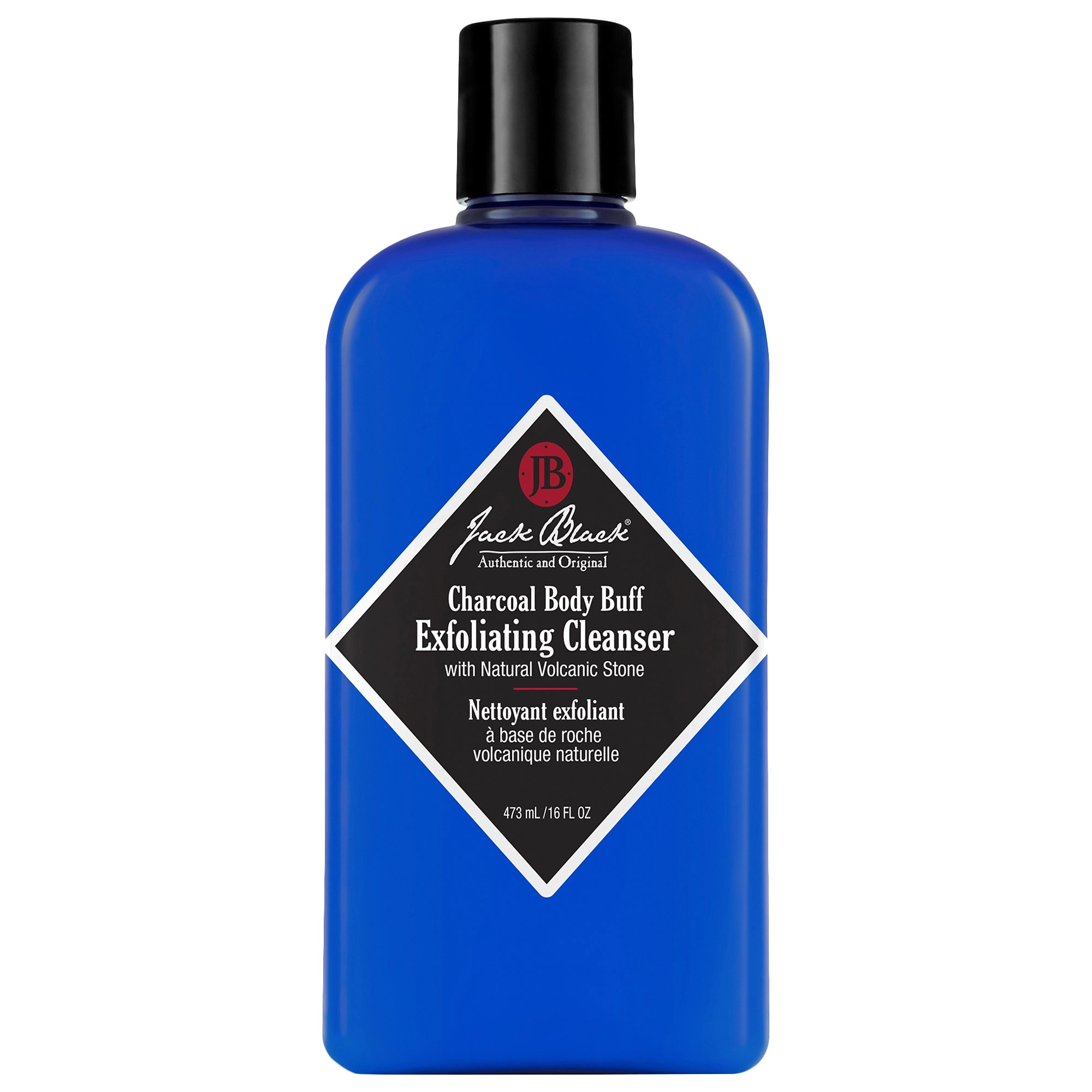 Jack Black Charcoal Body Buff Exfoliating Cleanser 16 oz/473 mL Hydrating Fresh Scent