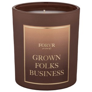 FORVR Mood Grown Folks Business Candle 10 oz/ 283 g Unisex Woody & Earthy Scent