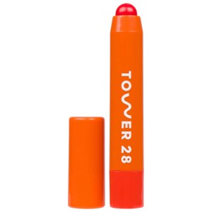 Tower 28 Beauty JuiceBalm Vegan Tinted Lip Balm in Squeeze - Juicy Coral