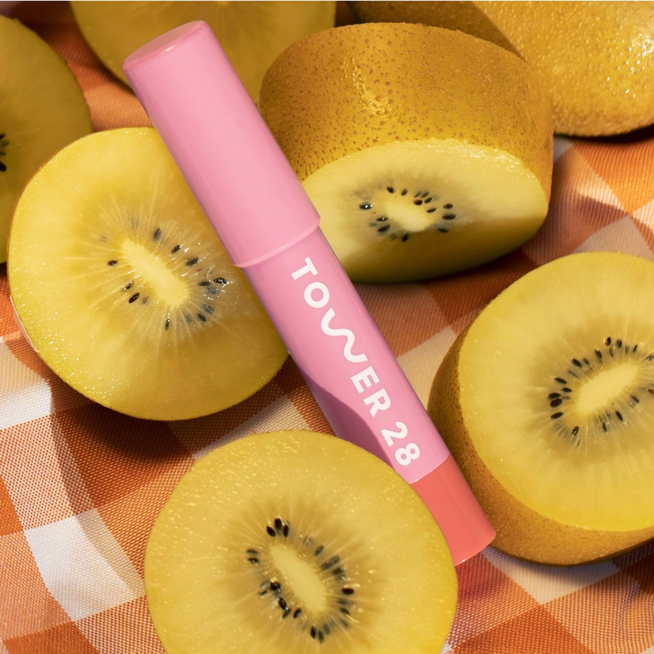 Tower 28 Beauty JuiceBalm Vegan Tinted Lip Balm Color: Shake - Juicy Sheer Pink - Image 10