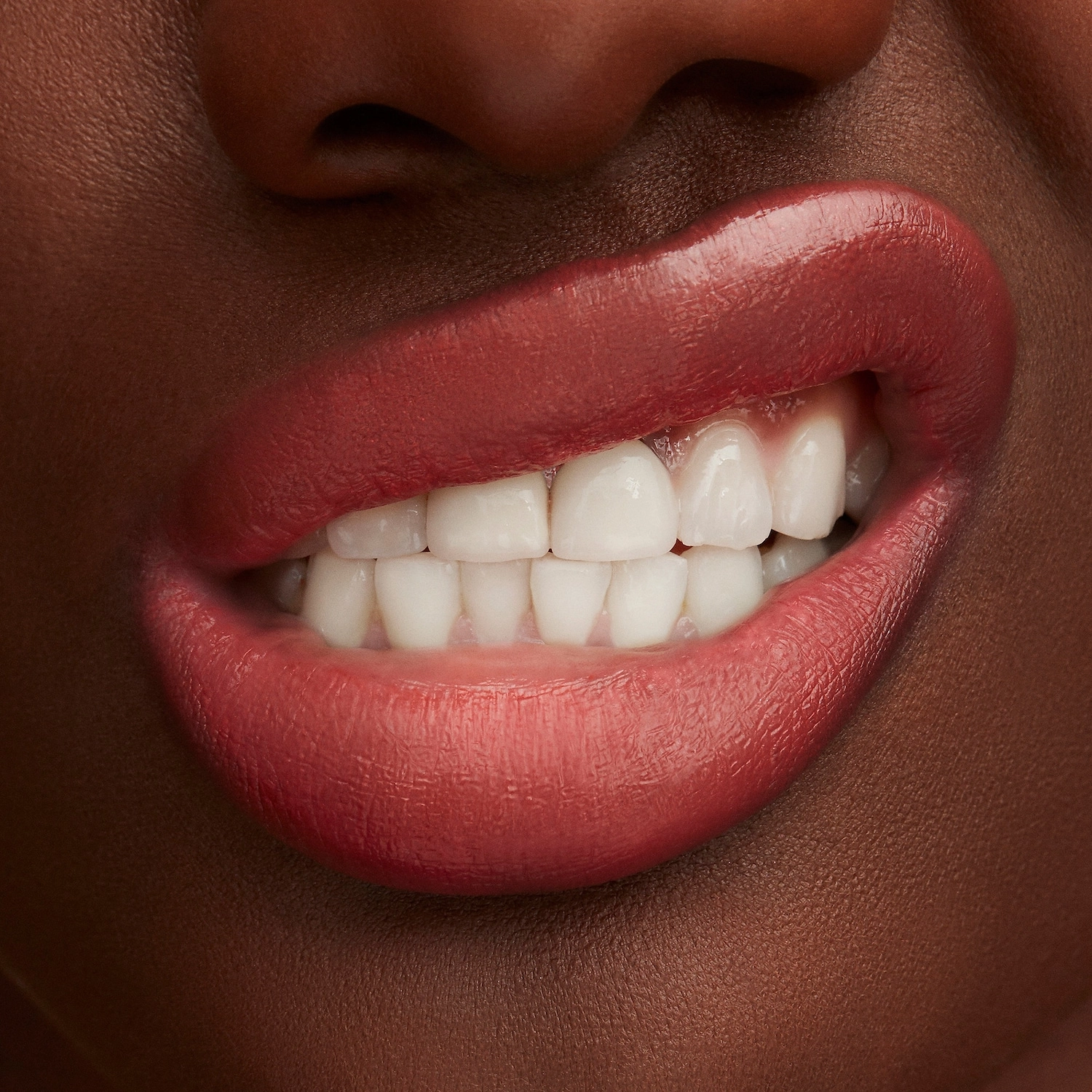 MAC Cosmetics Lustreglass Lipstick Color: Business Casual - Warm Red Nude - Image 5