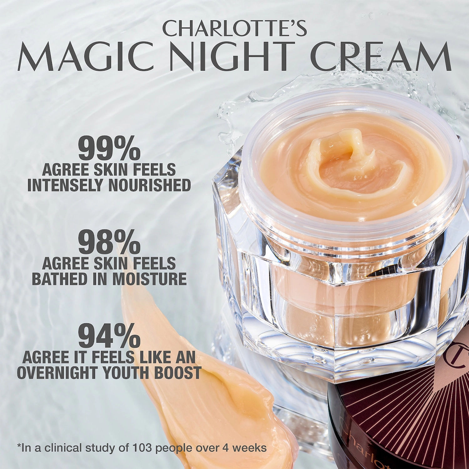 Charlotte Tilbury Refillable Magic Night Moisturizer with Retinol - Size: 1.6 oz/50 mL - Good for Loss of Firmness - Best for Dry Skin - Image 5