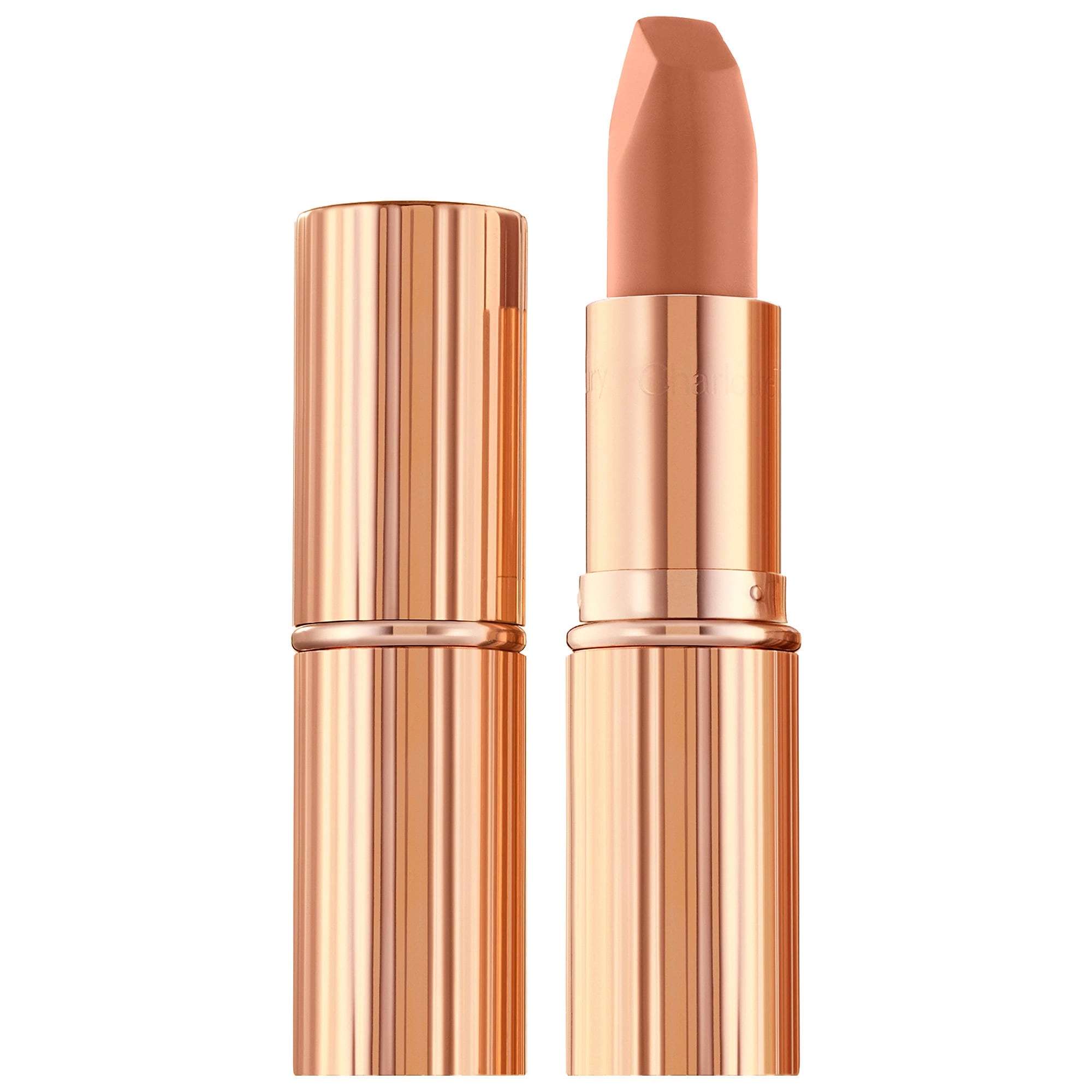 Charlotte Tilbury Matte Revolution Lipstick - Super Nudes Collection Color: Cover Star - Nude Muted Apricot