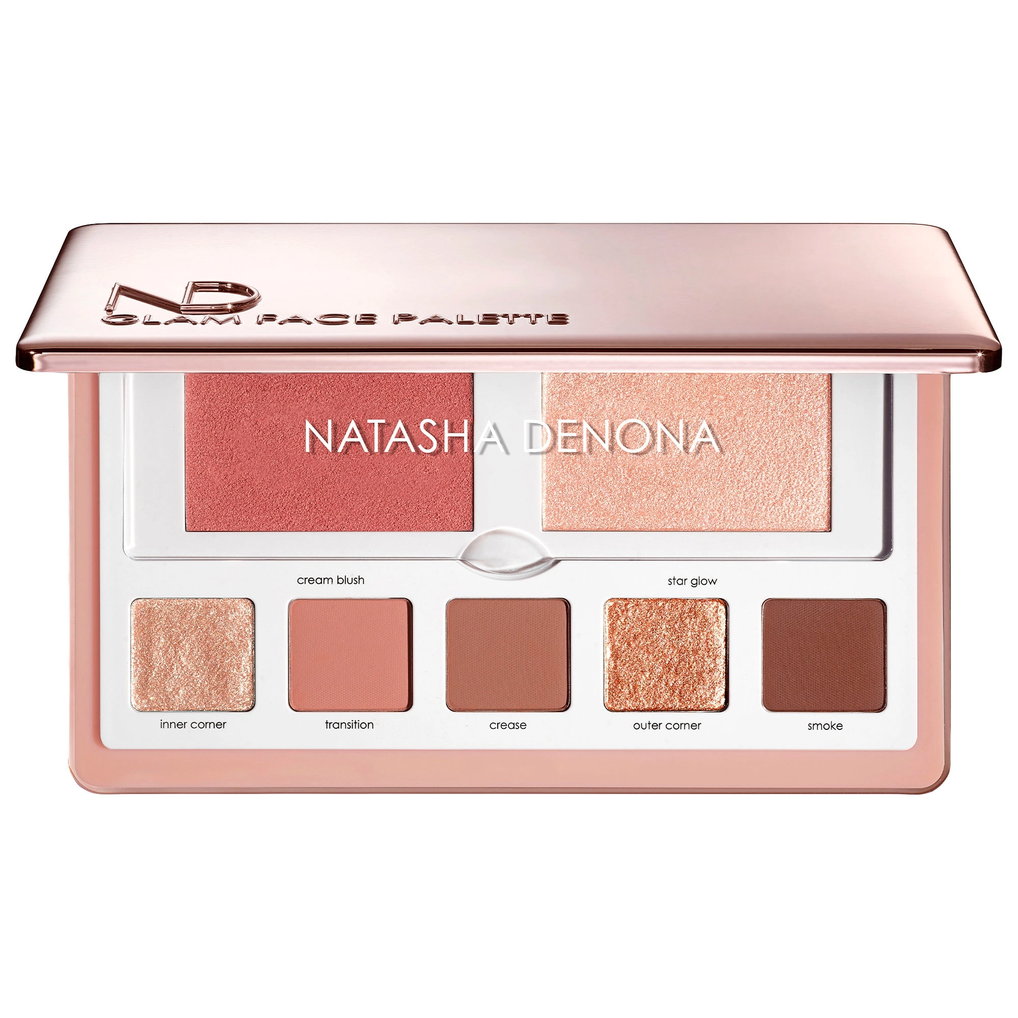Natasha Denona Glam Face & Eye Palette Light Cream Pressed Powder Natural Finish