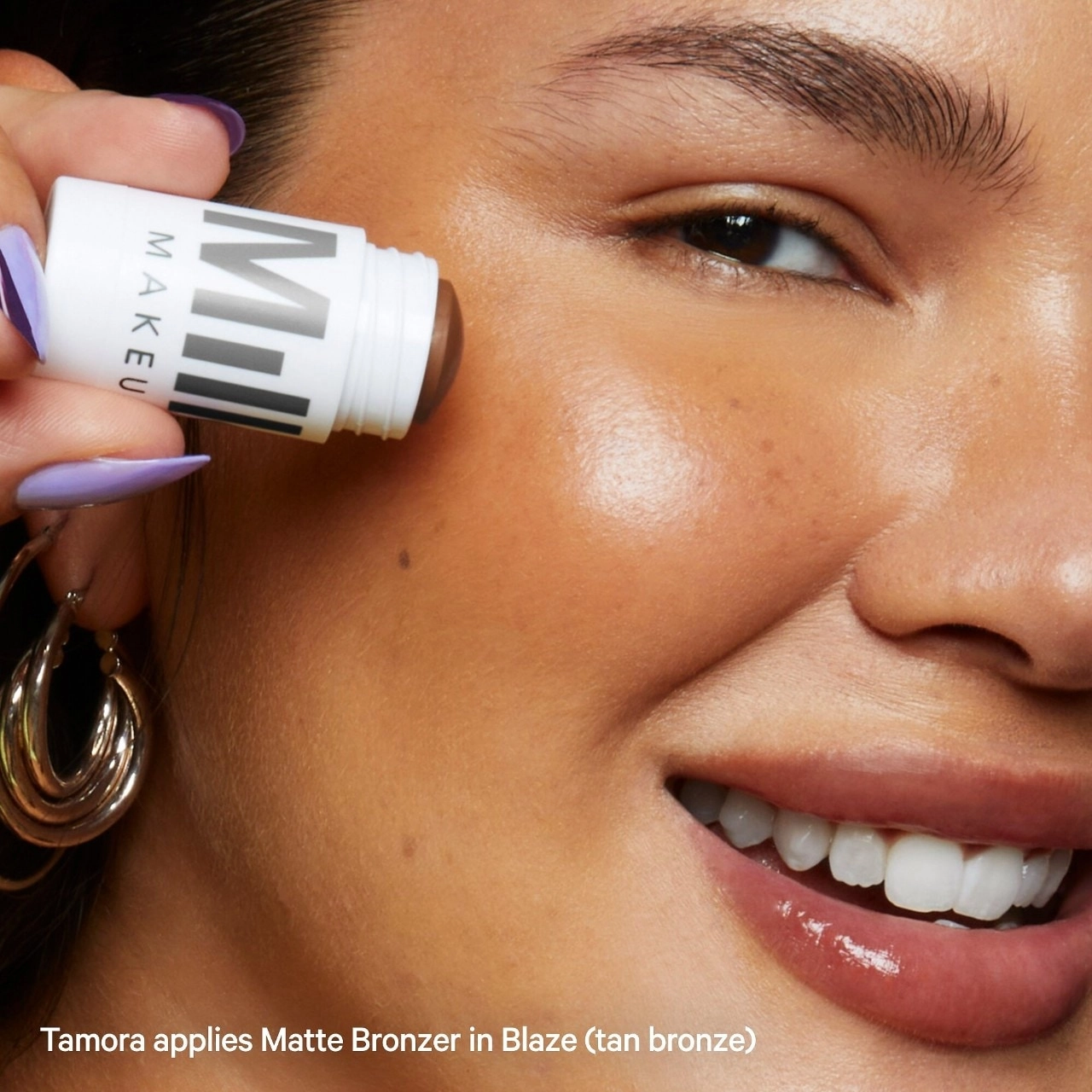 MILK MAKEUP Matte Cream Bronzer Stick - Blaze, Tan Bronze, Vegan, Clean Formula - Image 5