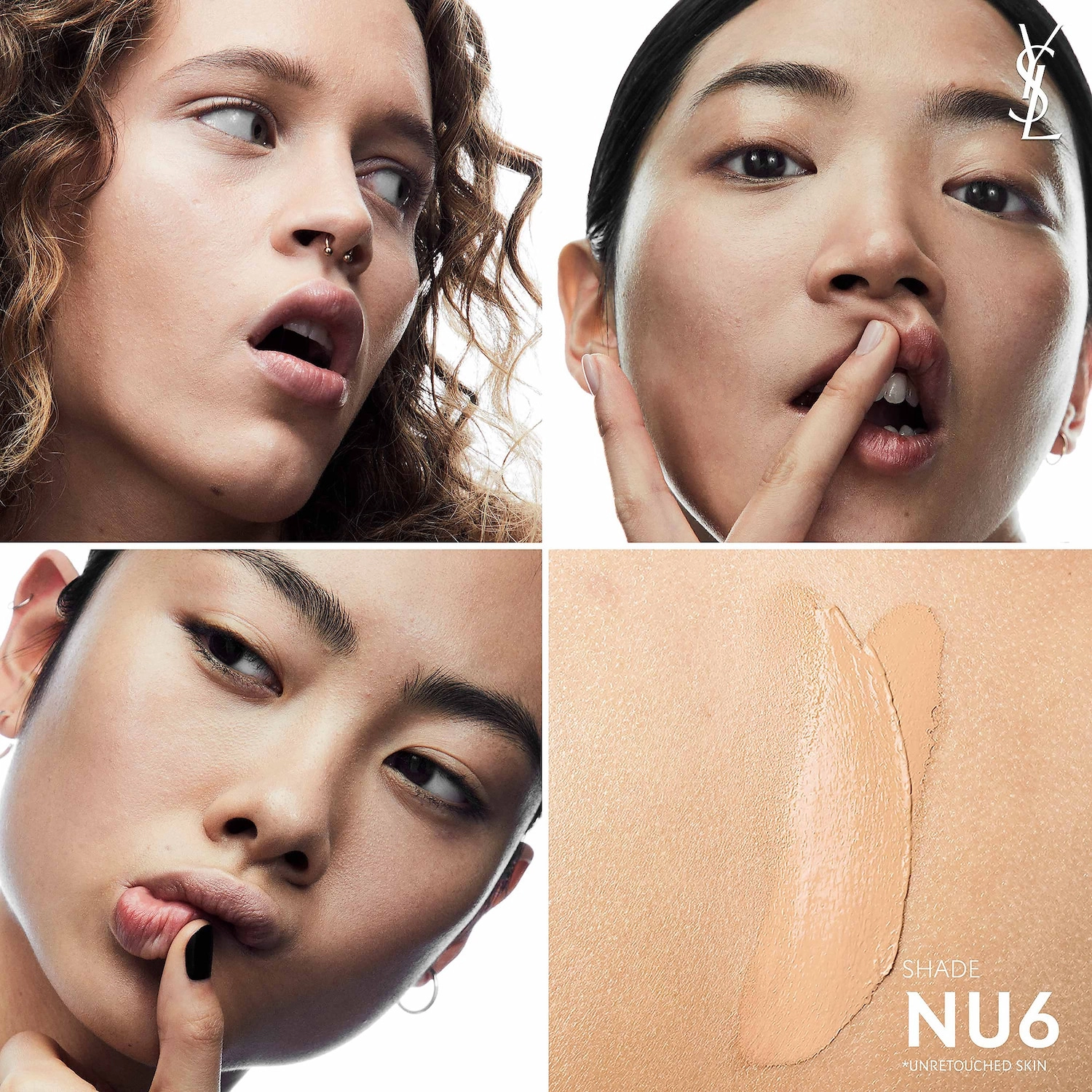 Yves Saint Laurent NU BARE LOOK TINT Hydrating Skin Tint Foundation with Hyaluronic Acid 6 - Light+ Cool Undertones - Image 4