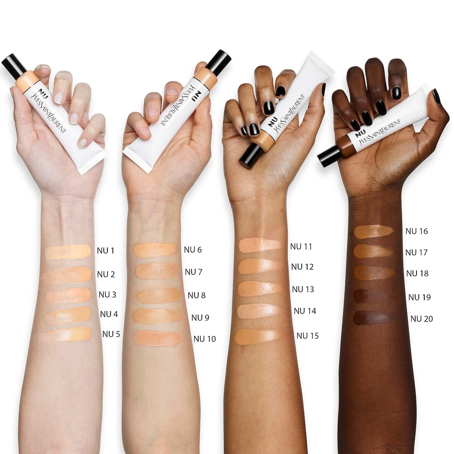 Yves Saint Laurent NU BARE LOOK TINT Hydrating Skin Tint Foundation with Hyaluronic Acid Color: 19 - Deep with Neutral Undertones - Image 7