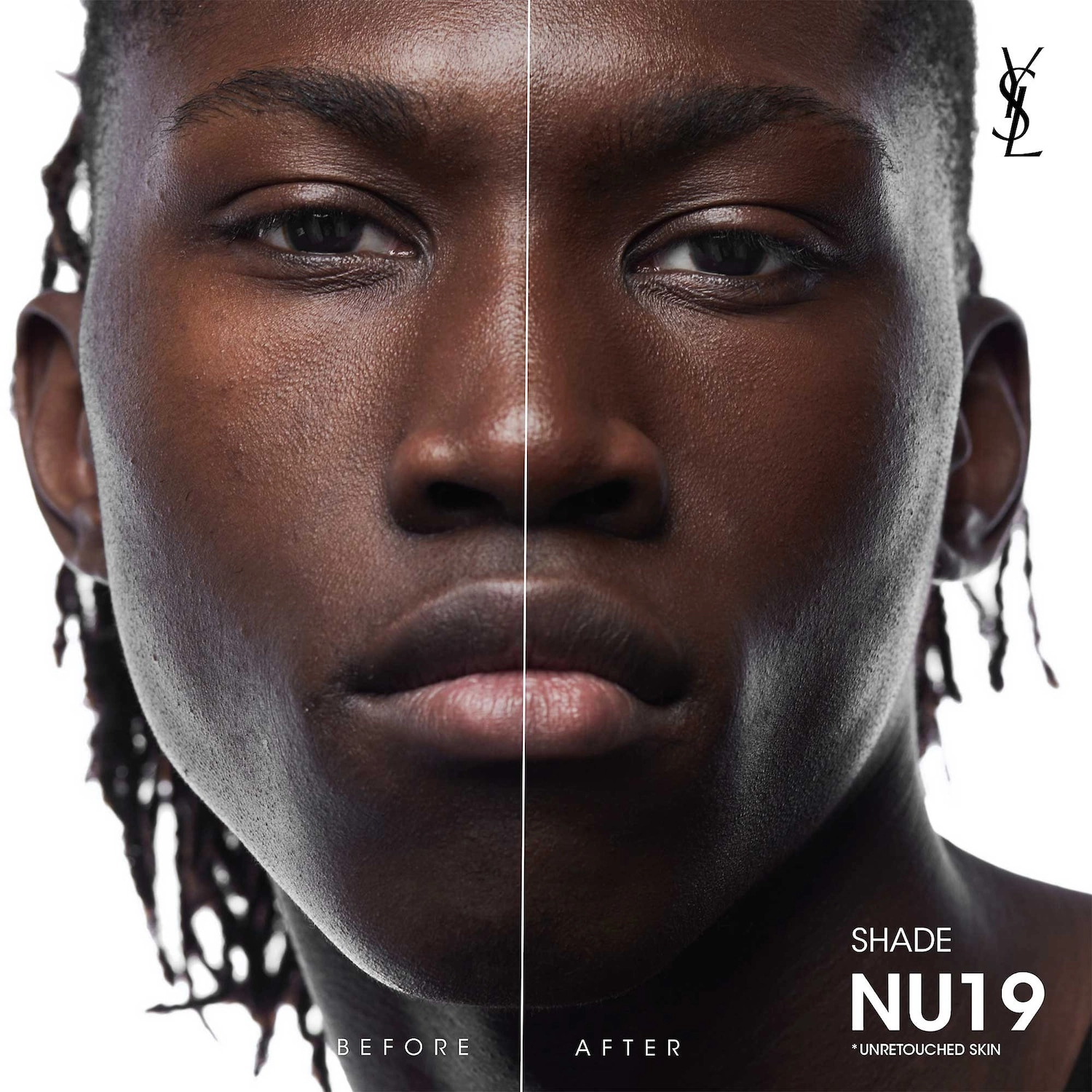 Yves Saint Laurent NU BARE LOOK TINT Hydrating Skin Tint Foundation with Hyaluronic Acid Color: 19 - Deep with Neutral Undertones - Image 2