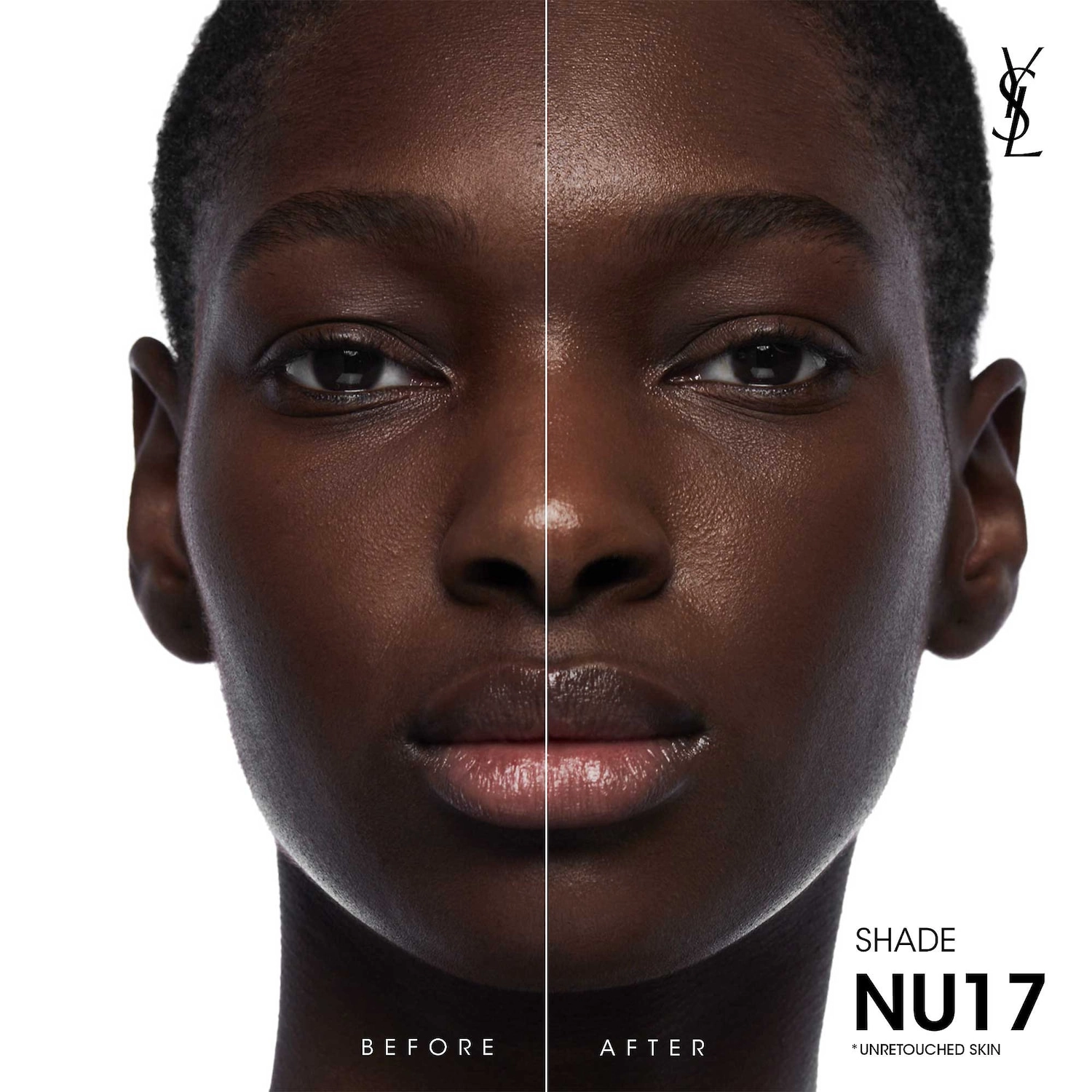 Yves Saint Laurent NU BARE LOOK TINT Hydrating Skin Tint Foundation with Hyaluronic Acid, Color 17 - Dark with Neutral Undertone - Image 3