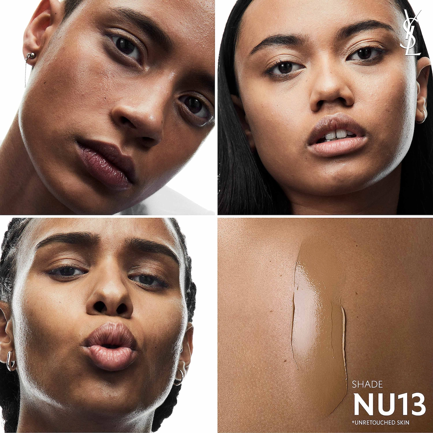 Yves Saint Laurent NU BARE LOOK TINT Hydrating Skin Tint Foundation with Hyaluronic Acid - 13 Medium Neutral - Image 4