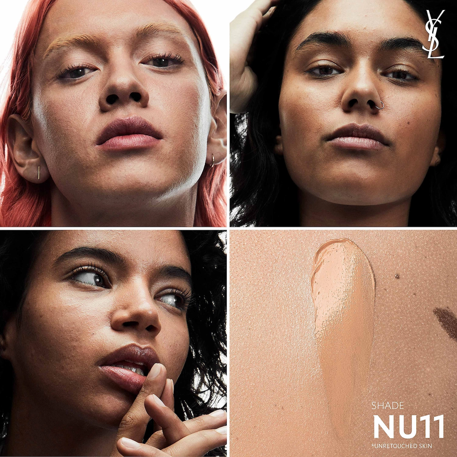 Yves Saint Laurent NU BARE LOOK TINT Hydrating Skin Tint Foundation with Hyaluronic Acid - 11 Medium Cool Undertones - Image 4