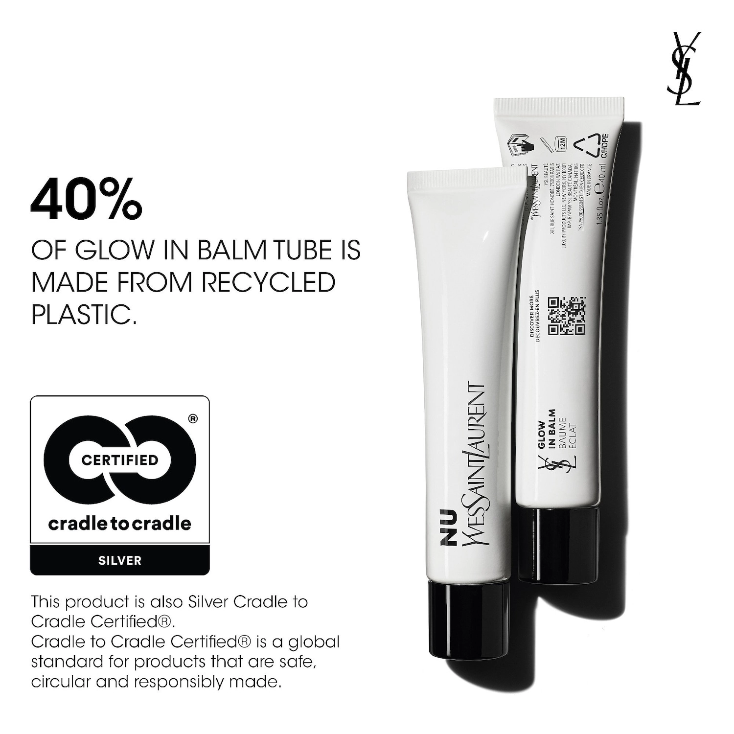 Yves Saint Laurent NU GLOW IN BALM Face Priming Moisturizer with Shea Butter 1.35 oz/40 mL - Image 7