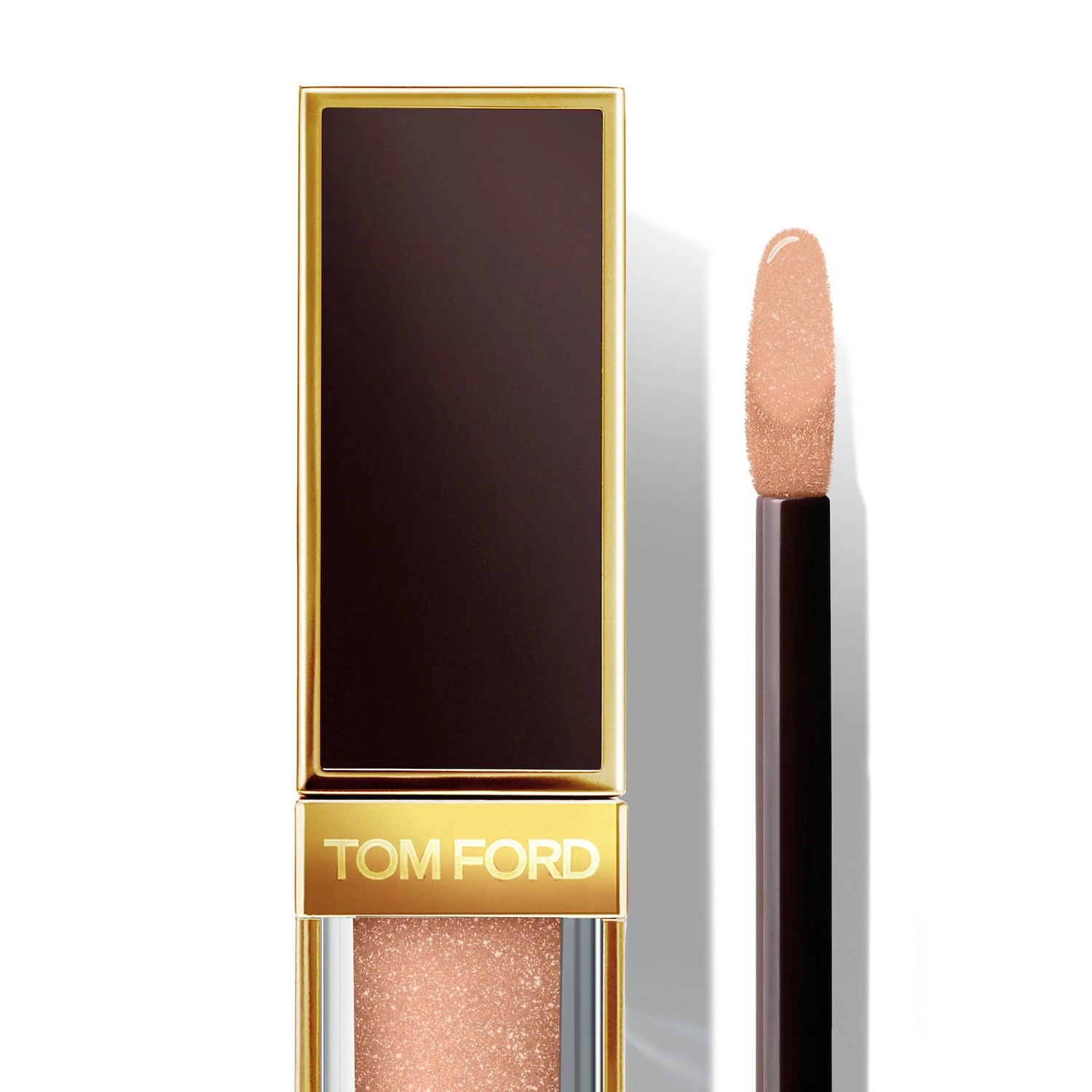 TOM FORD Gloss Luxe Lip Gloss Color: 21 In The Buff - Nude with Gold Pearl - Image 3