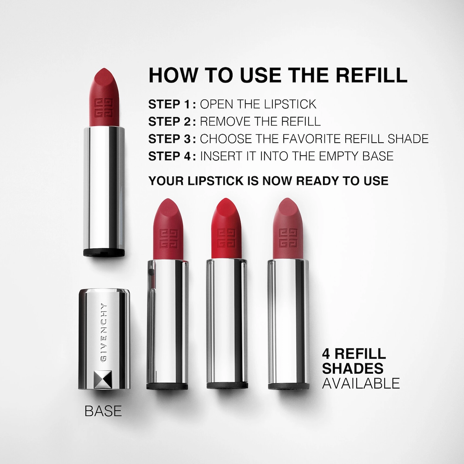 Givenchy Le Rouge Sheer Velvet Matte Lipstick Color: 36 L’Interdit - True Red - Image 5