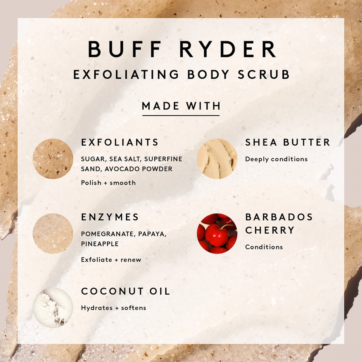 Fenty Skin Buff Ryder Exfoliating Body Scrub with Superfine Sand + Fruit Enzymes - Vegan, Uneven Texture, Vitamin C - Image 7