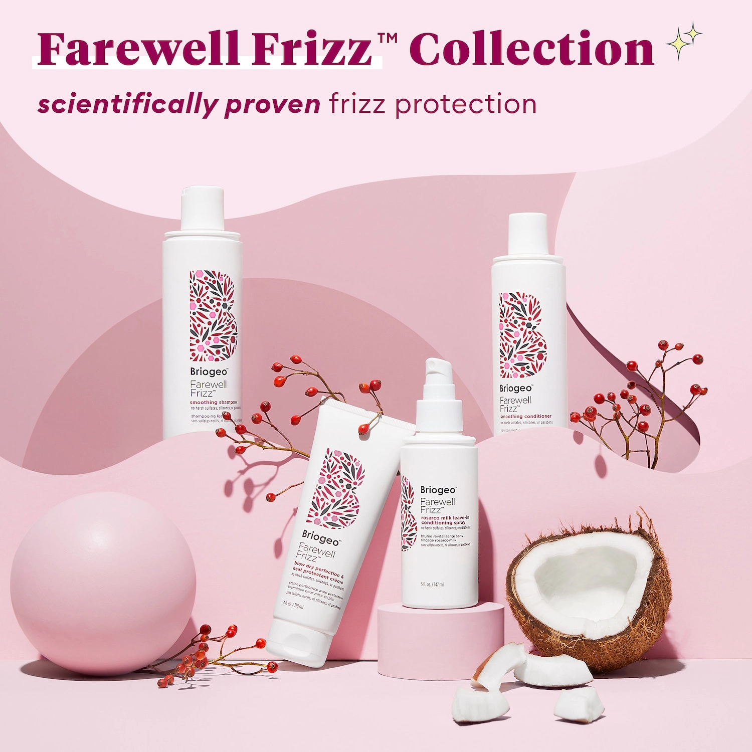Briogeo Farewell Frizz™ Smooth + Shine Hair Care Travel Kit for Frizz Control + Heat Protection - Image 5