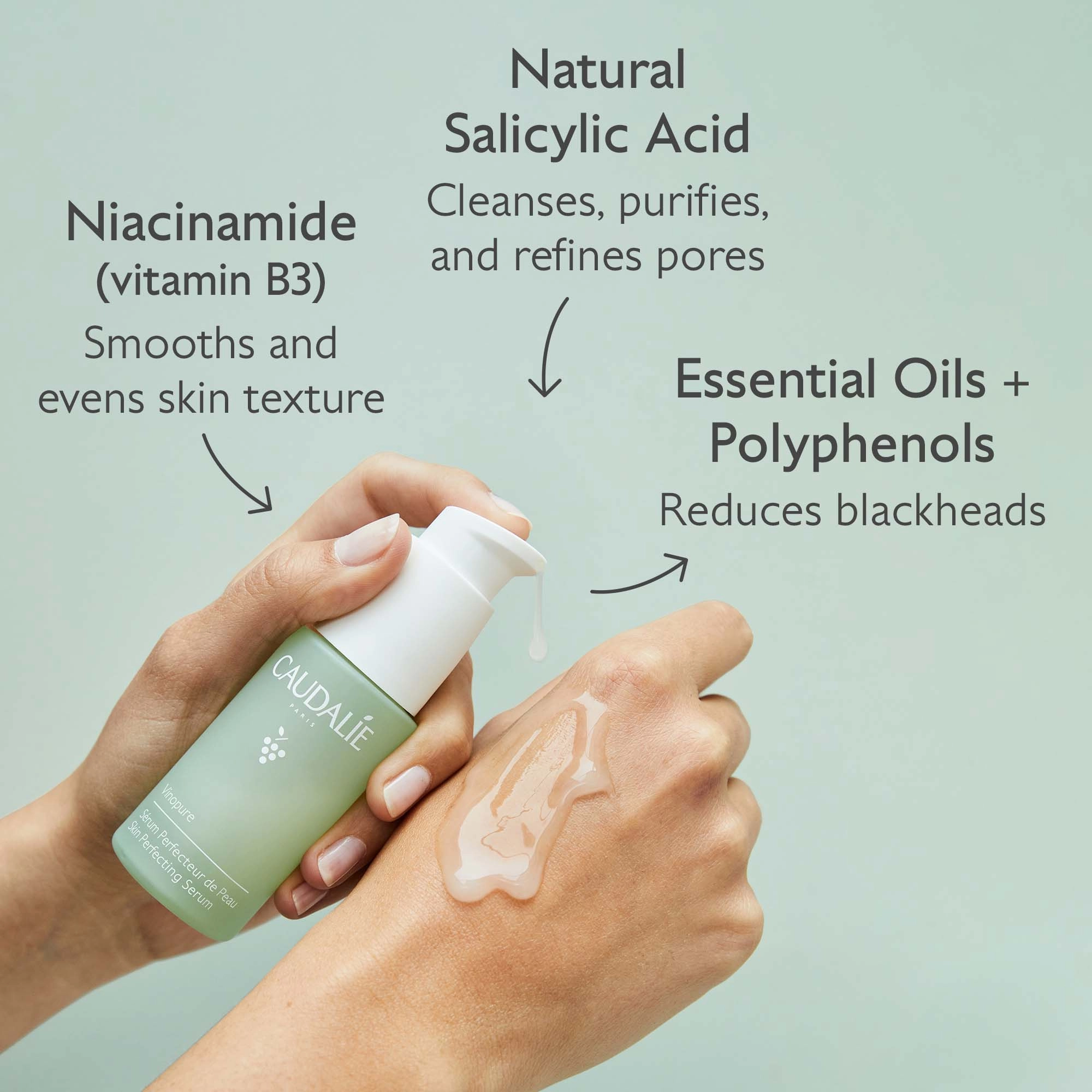 Caudalie Vinopure Natural Salicylic Acid Pore Minimizing Serum 1 oz/30 mL - Image 3