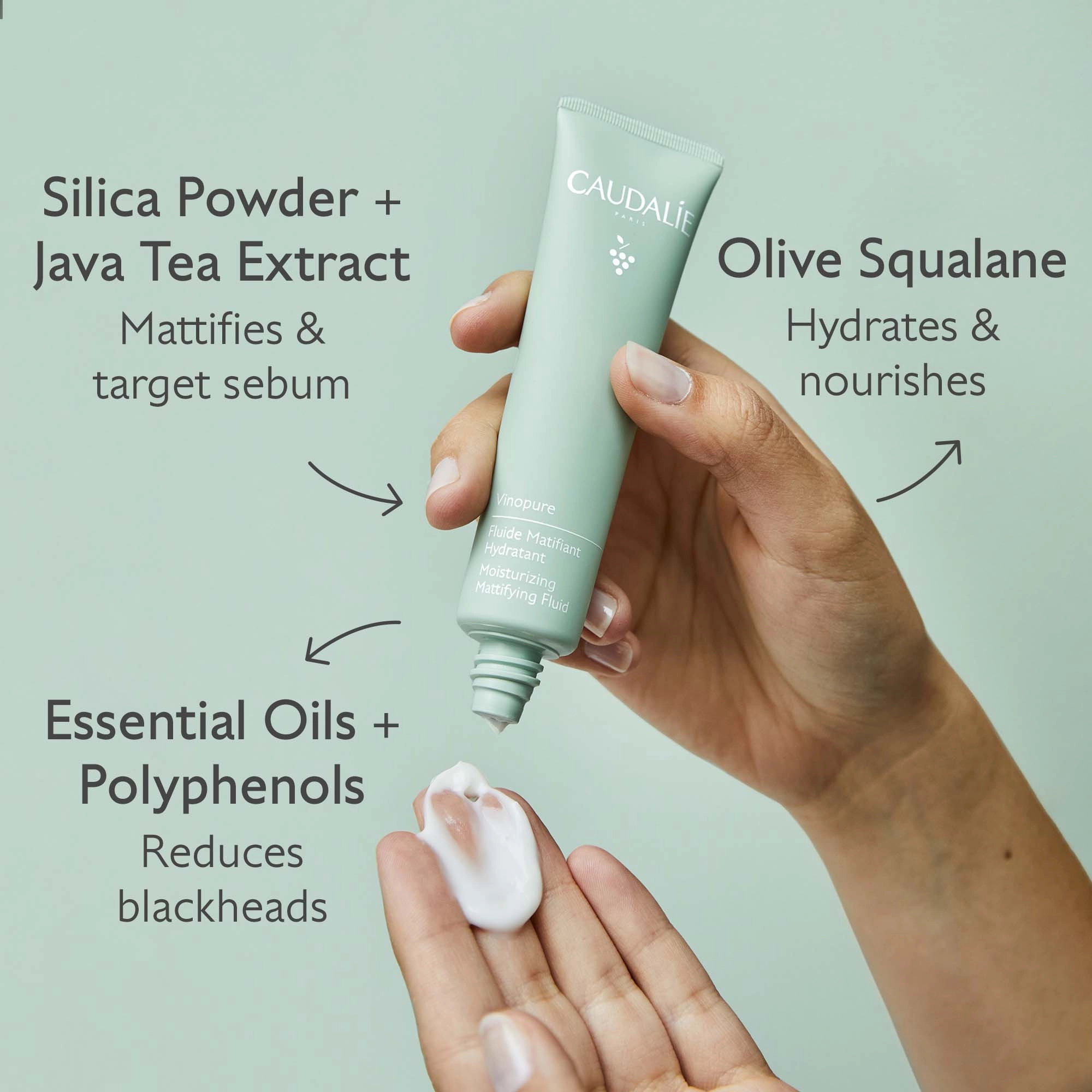 Caudalie Vinopure Oil-Control Moisturizer for Acne Prone Skin 1.35 oz / 40 mL Vegan - Image 2