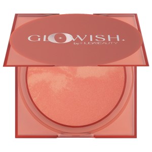 HUDA BEAUTY GloWish Cheeky Vegan Soft Glow Powder Blush Color: 01 Healthy Peach