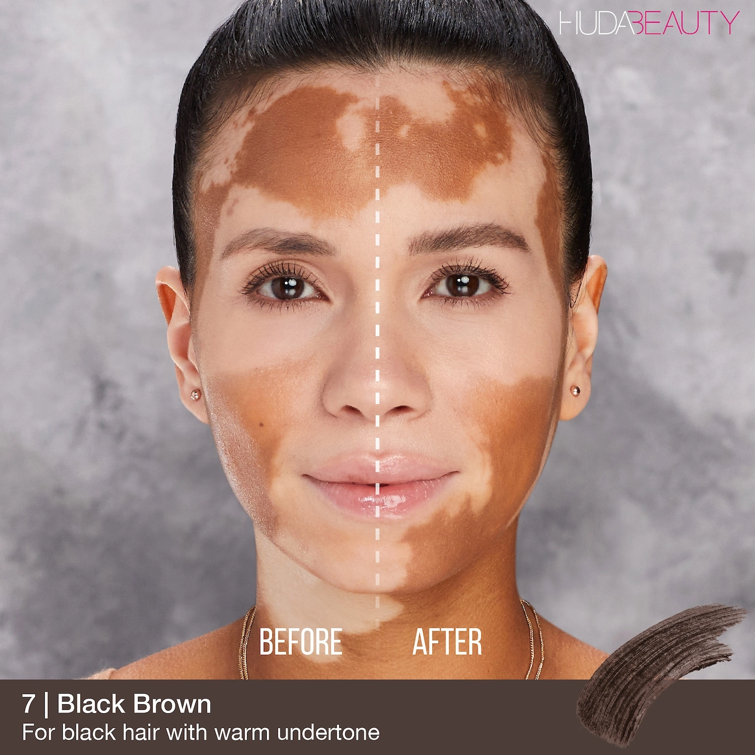 HUDA BEAUTY #BombBrows Full 'n Fluffy Volumizing Fiber Gel - Black Brown - Image 5