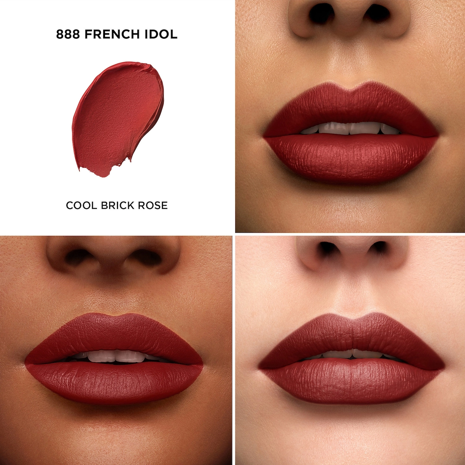 Lancôme L'Absolu Rouge Drama Matte Lipstick 888 French Idol - Cool Brick Rose - Image 2
