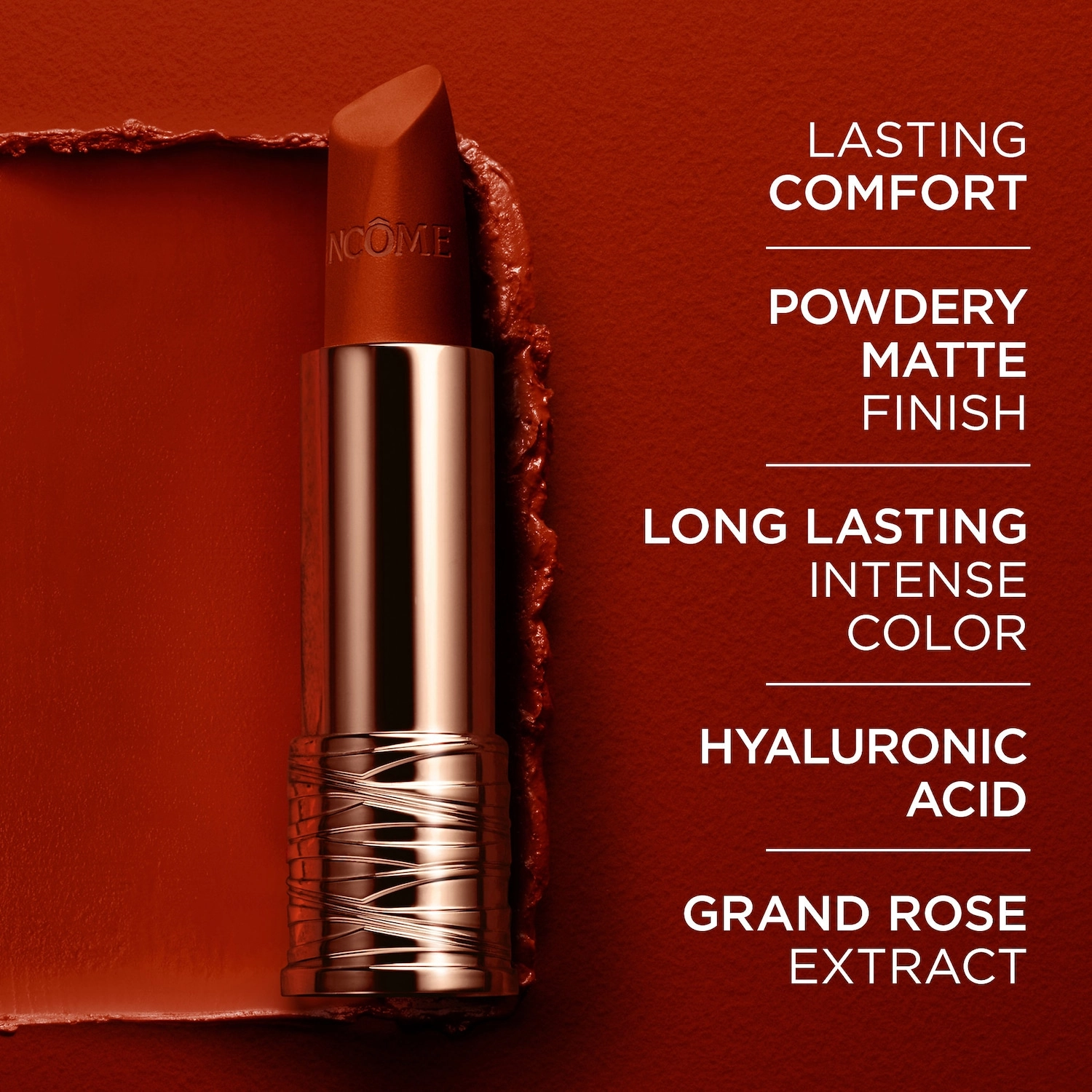 Lancôme L'Absolu Rouge Drama Matte Lipstick 888 French Idol - Cool Brick Rose - Image 5