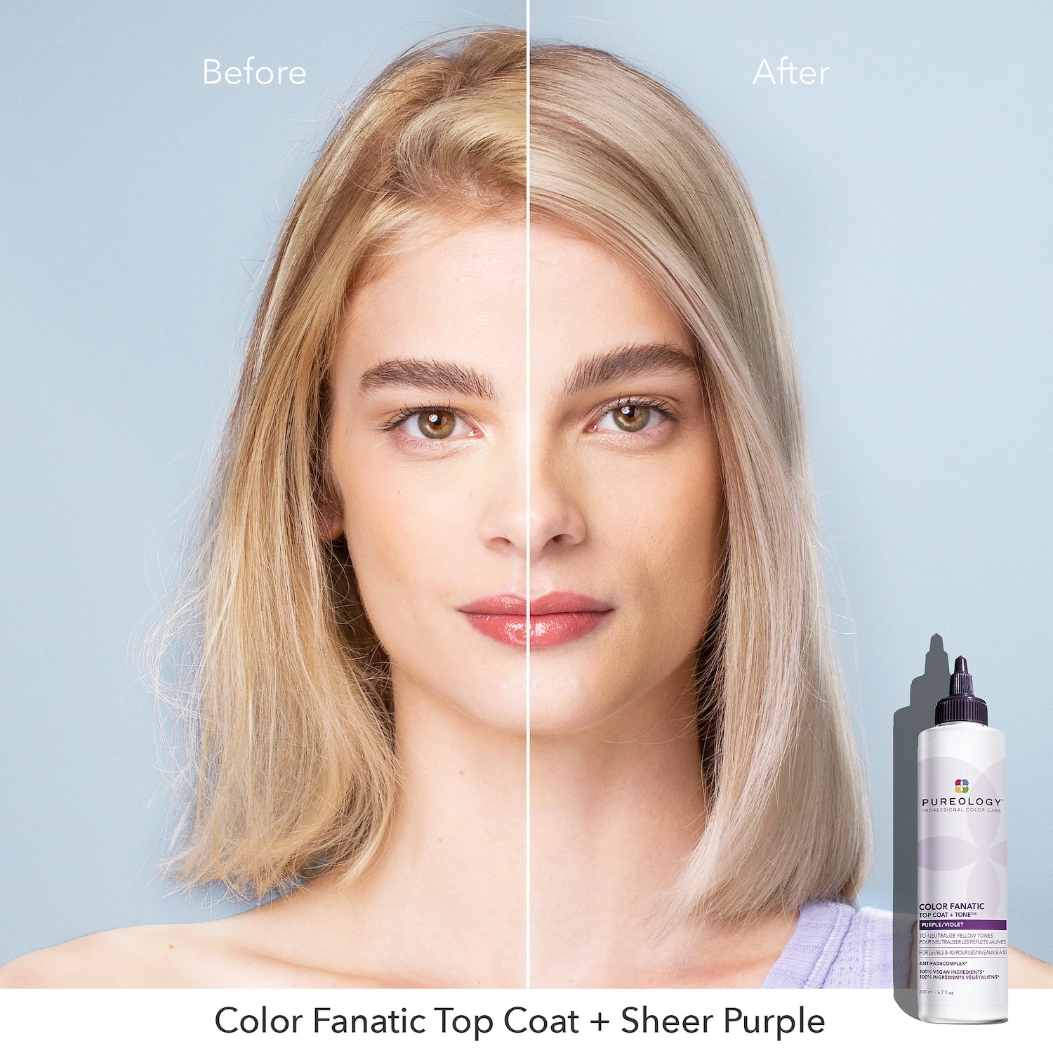 Pureology Color Fanatic Top Coat + Tone Hair Gloss Purple/Violet Vegan - Image 9