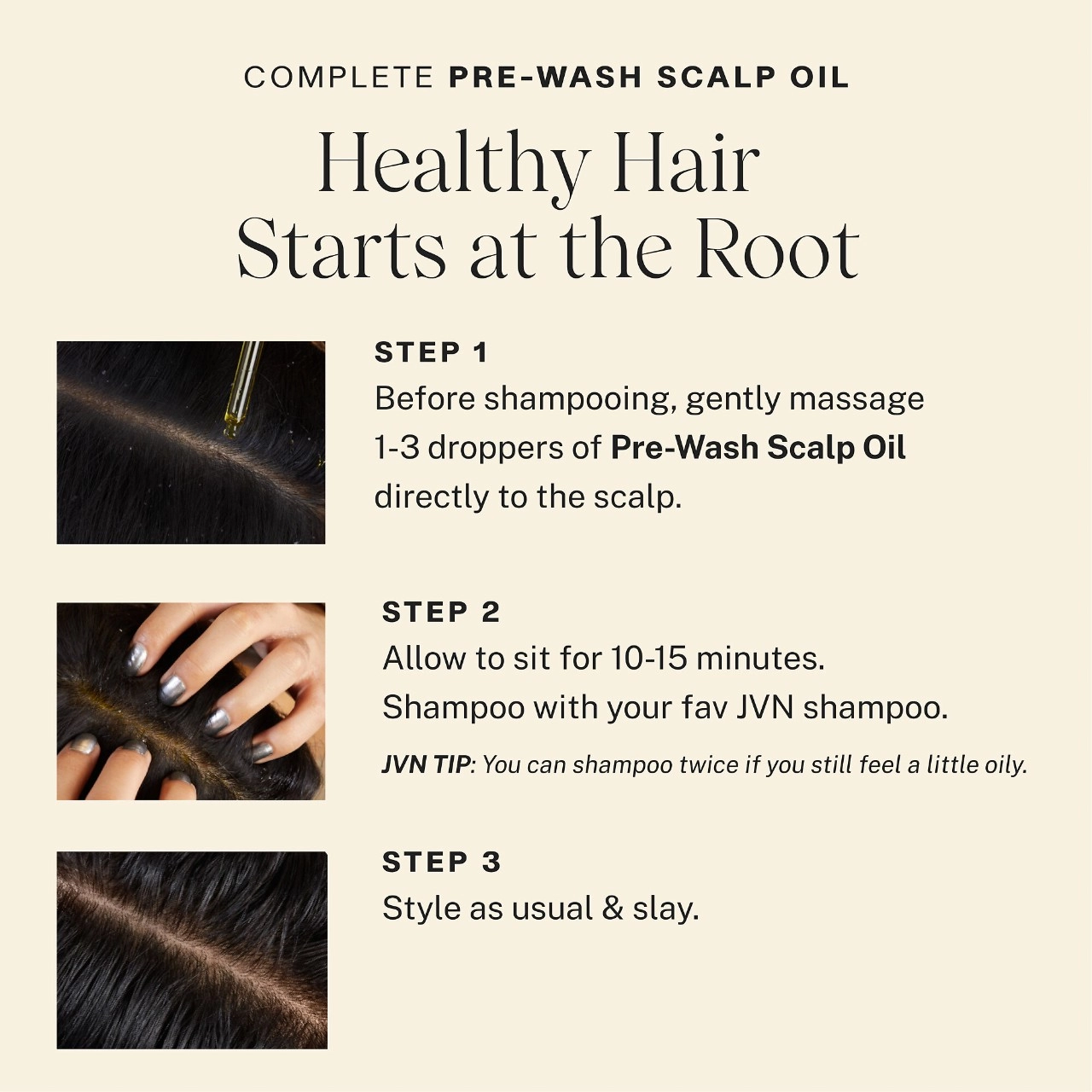 JVN Complete Pre-Wash Scalp & Hair Strengthening Treatment Oil 1.7 oz/50 mL - Image 7