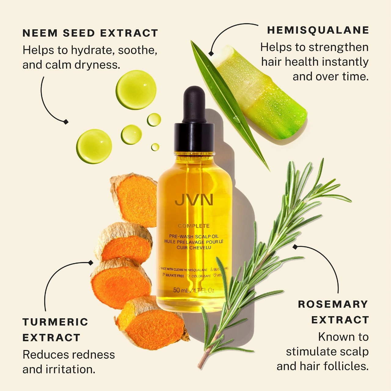 JVN Complete Pre-Wash Scalp & Hair Strengthening Treatment Oil 1.7 oz/50 mL - Image 9