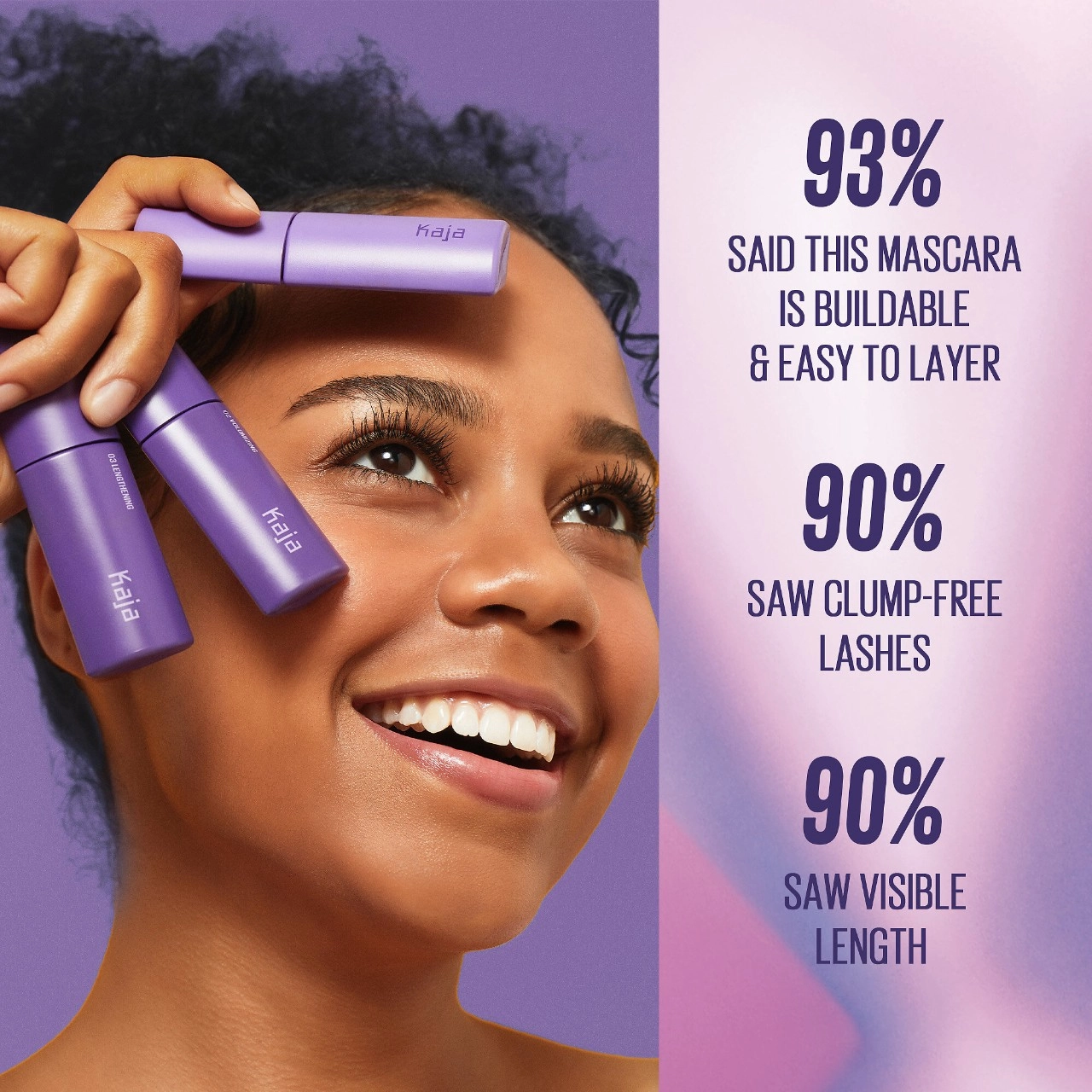 Kaja Wink Lash Trio Mascara - Volumizing, Lengthening, Clear - Black, Clear - Image 6