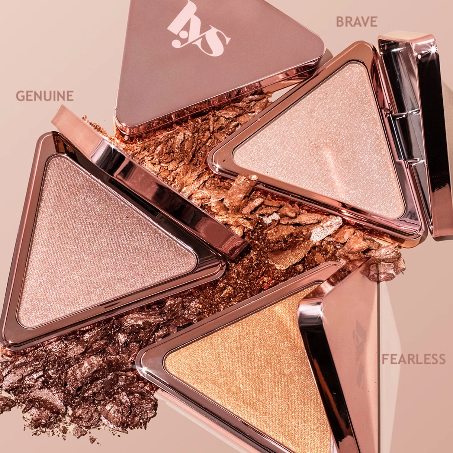 LYS Beauty Aim High Pressed Highlighter Powder Color: Genuine - Rose Gold - Image 5