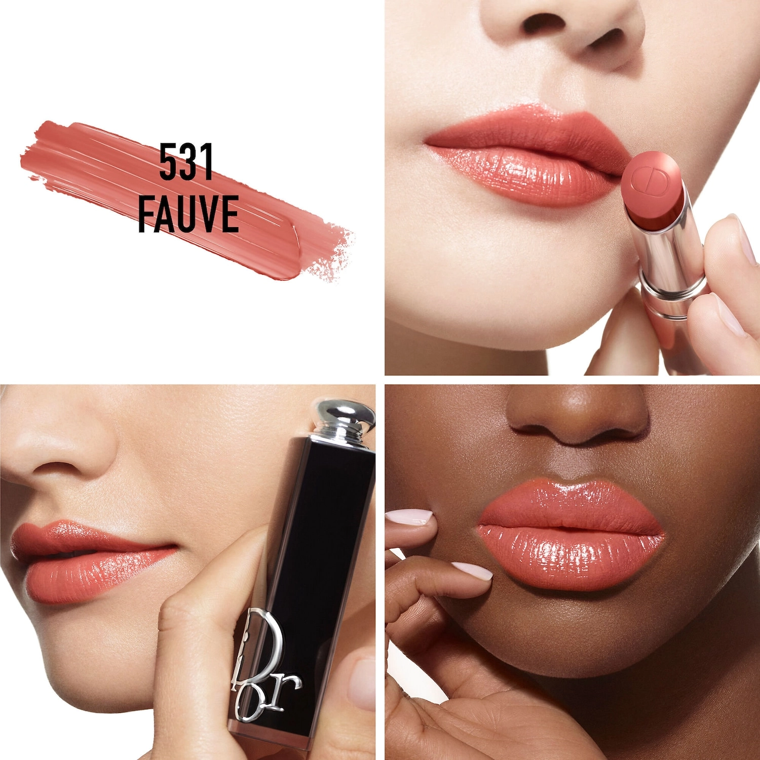 Dior Addict Refillable Shine Lipstick 531 Fauve - Light Nude - Image 3