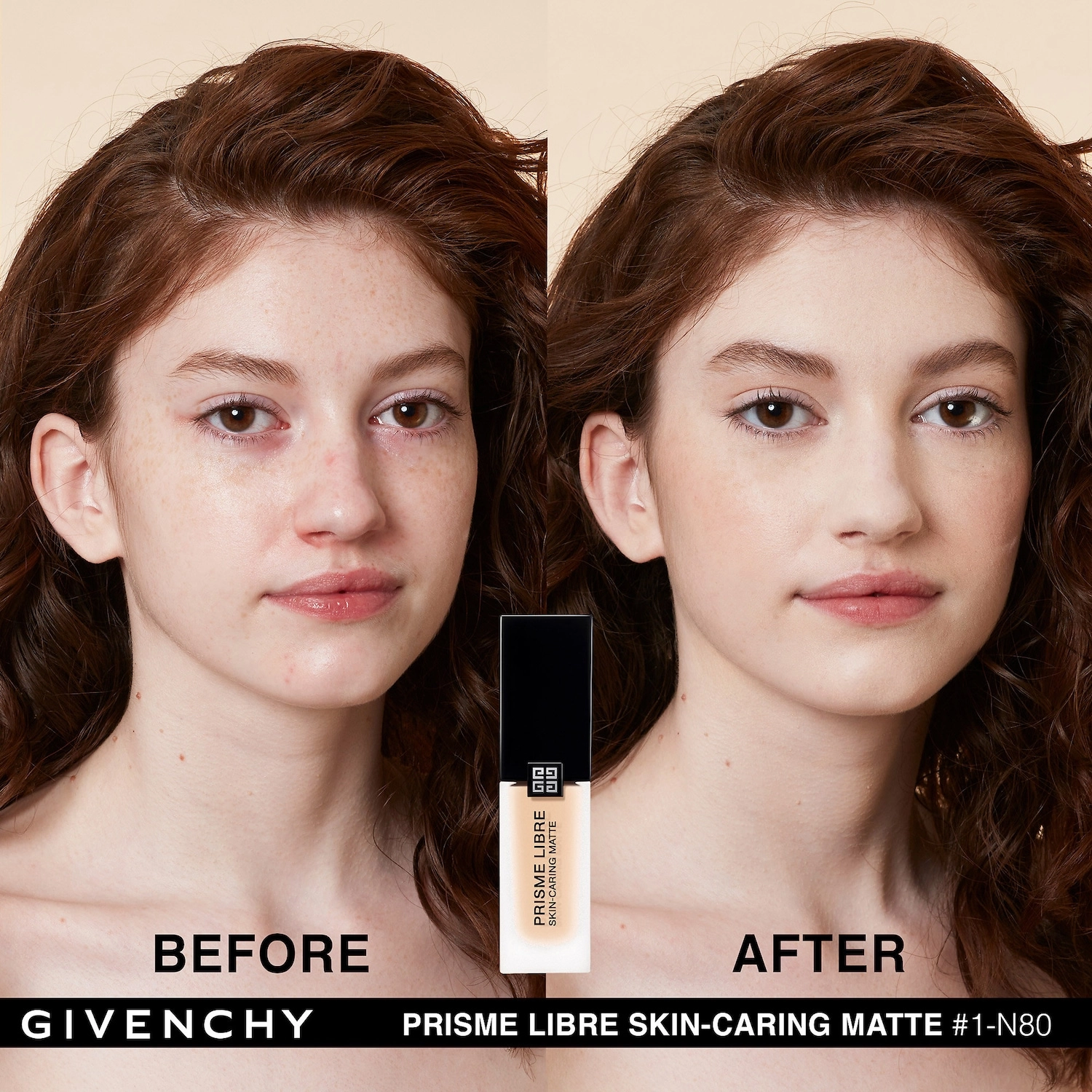 Givenchy Prisme Libre Skin-Caring Matte Foundation Color 1-N80 - Image 6