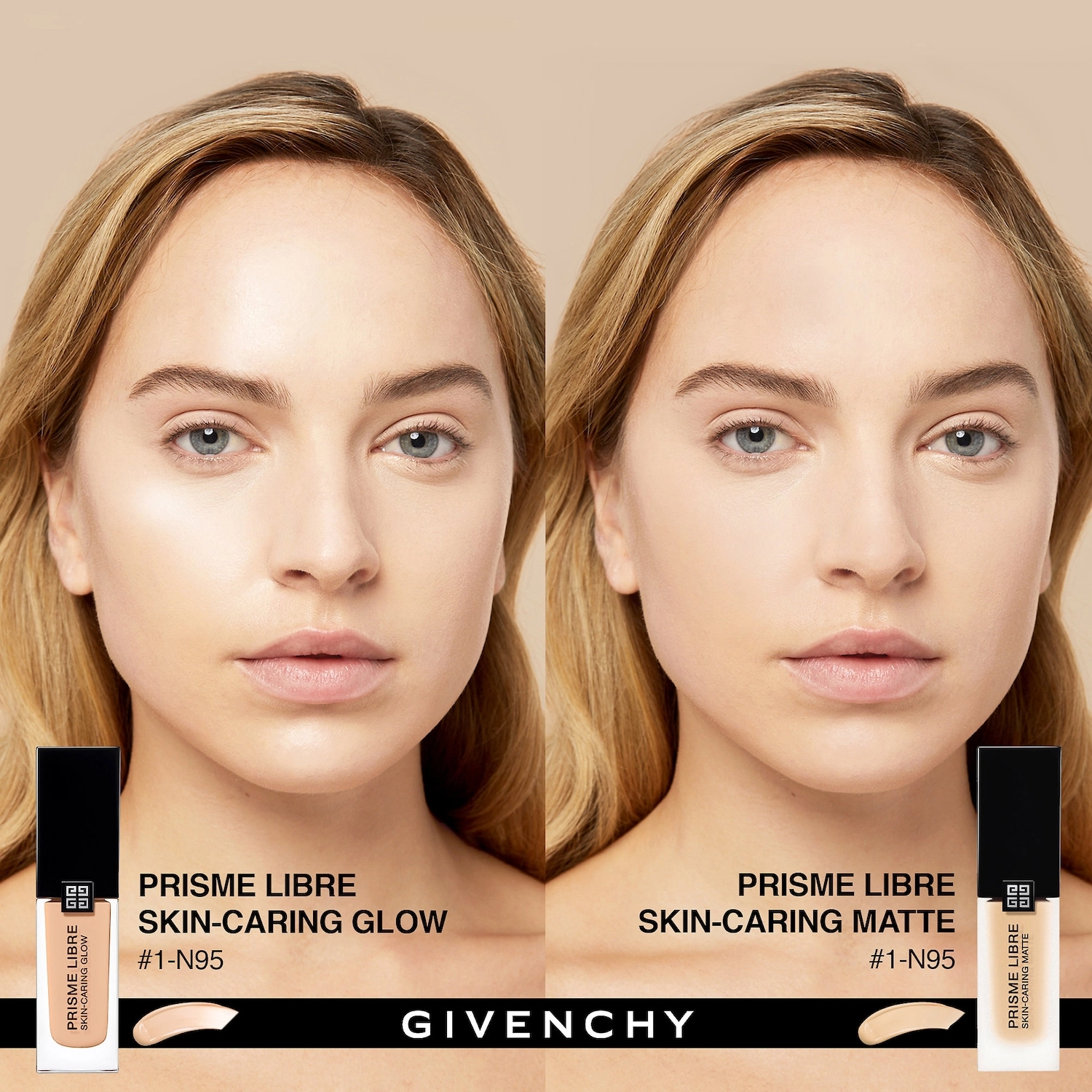Givenchy Prisme Libre Skin-Caring Matte Foundation Color 1-N80 - Image 7