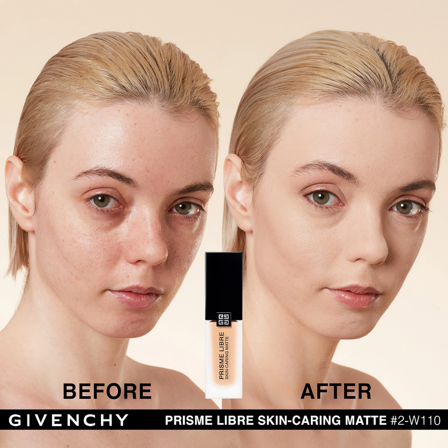 Givenchy Prisme Libre Skin-Caring Matte Foundation Color 2-W110 - Image 2