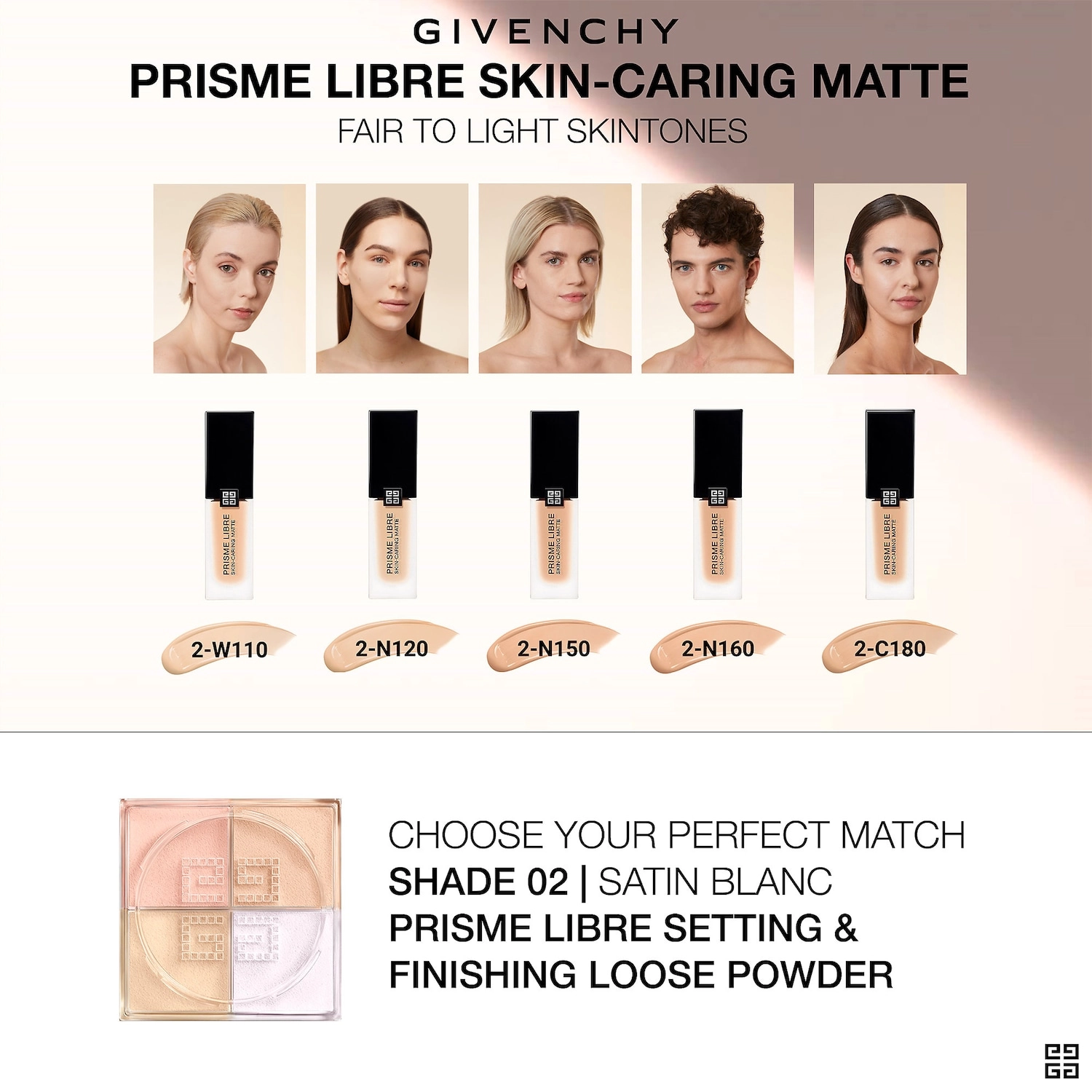Givenchy Prisme Libre Skin-Caring Matte Foundation Color 2-W110 - Image 7