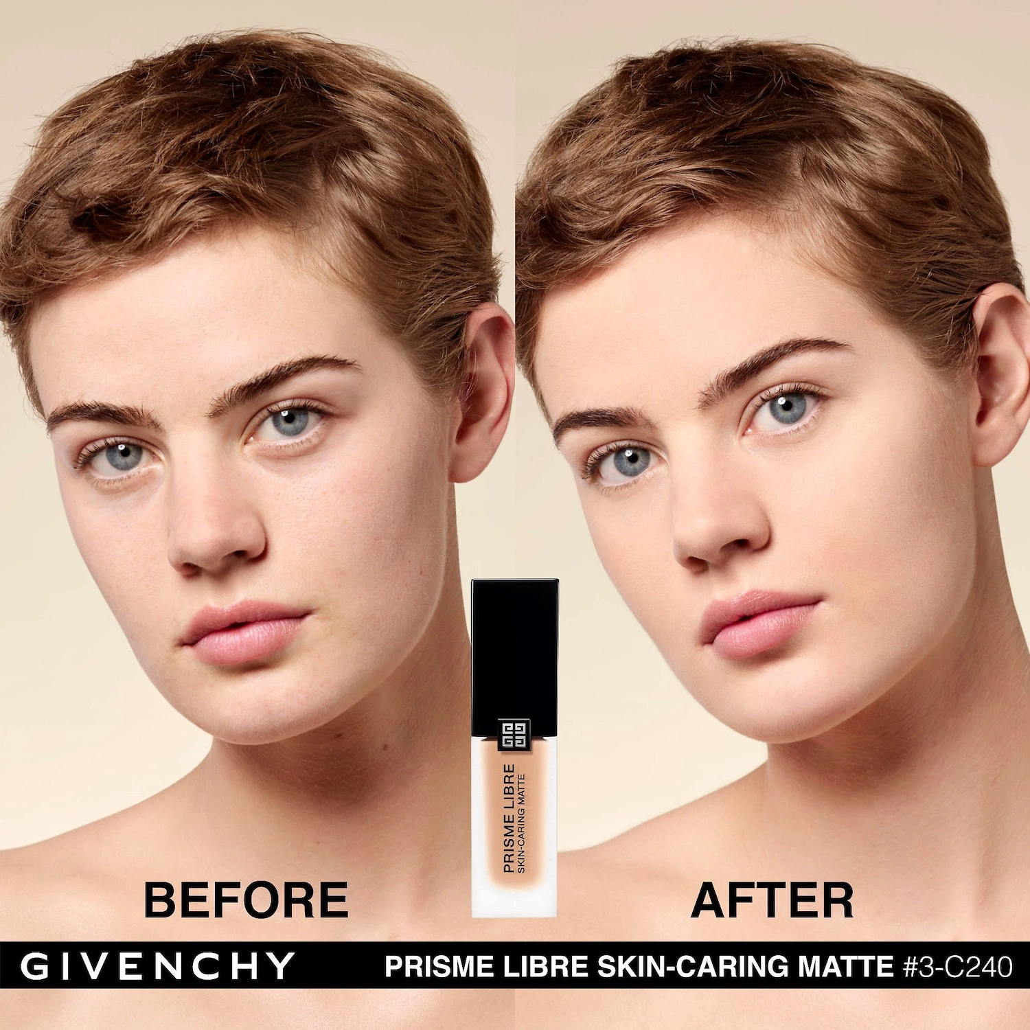 Givenchy Prisme Libre Skin-Caring Matte Foundation Color 3-C240 - Image 4