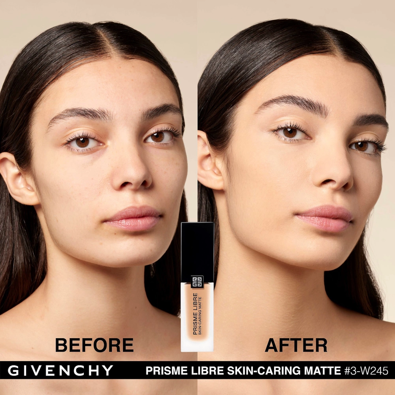 Givenchy Prisme Libre Skin-Caring Matte Foundation 3-W245 - Light to Medium with Warm Undertones - Image 2
