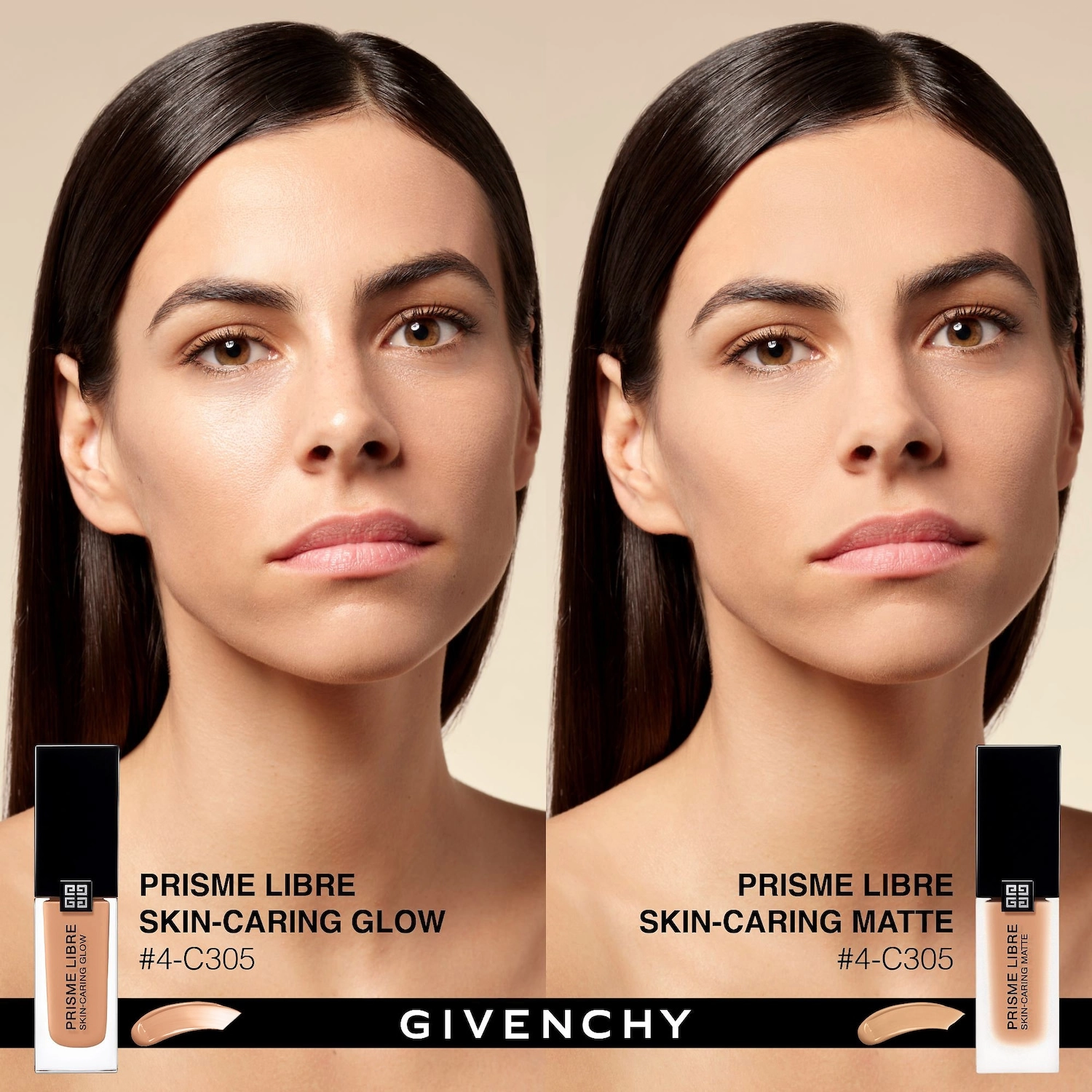 Givenchy Prisme Libre Skin-Caring Matte Foundation Color 4-W280 Medium with Warm Undertones - Image 5