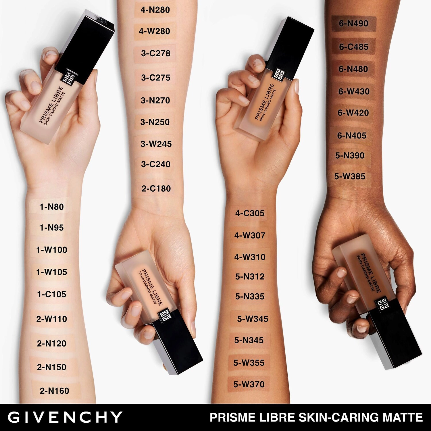 Givenchy Prisme Libre Skin-Caring Matte Foundation Color 5-N312 - Medium with Warm Undertones - Image 3