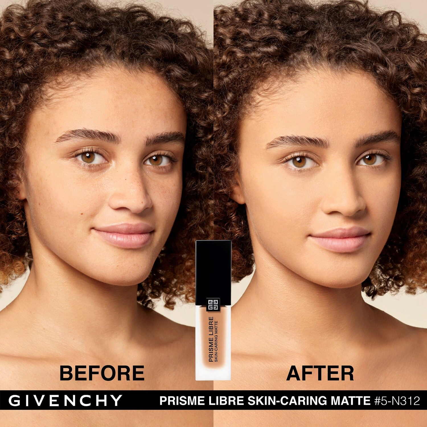 Givenchy Prisme Libre Skin-Caring Matte Foundation Color 5-N312 - Medium with Warm Undertones - Image 2