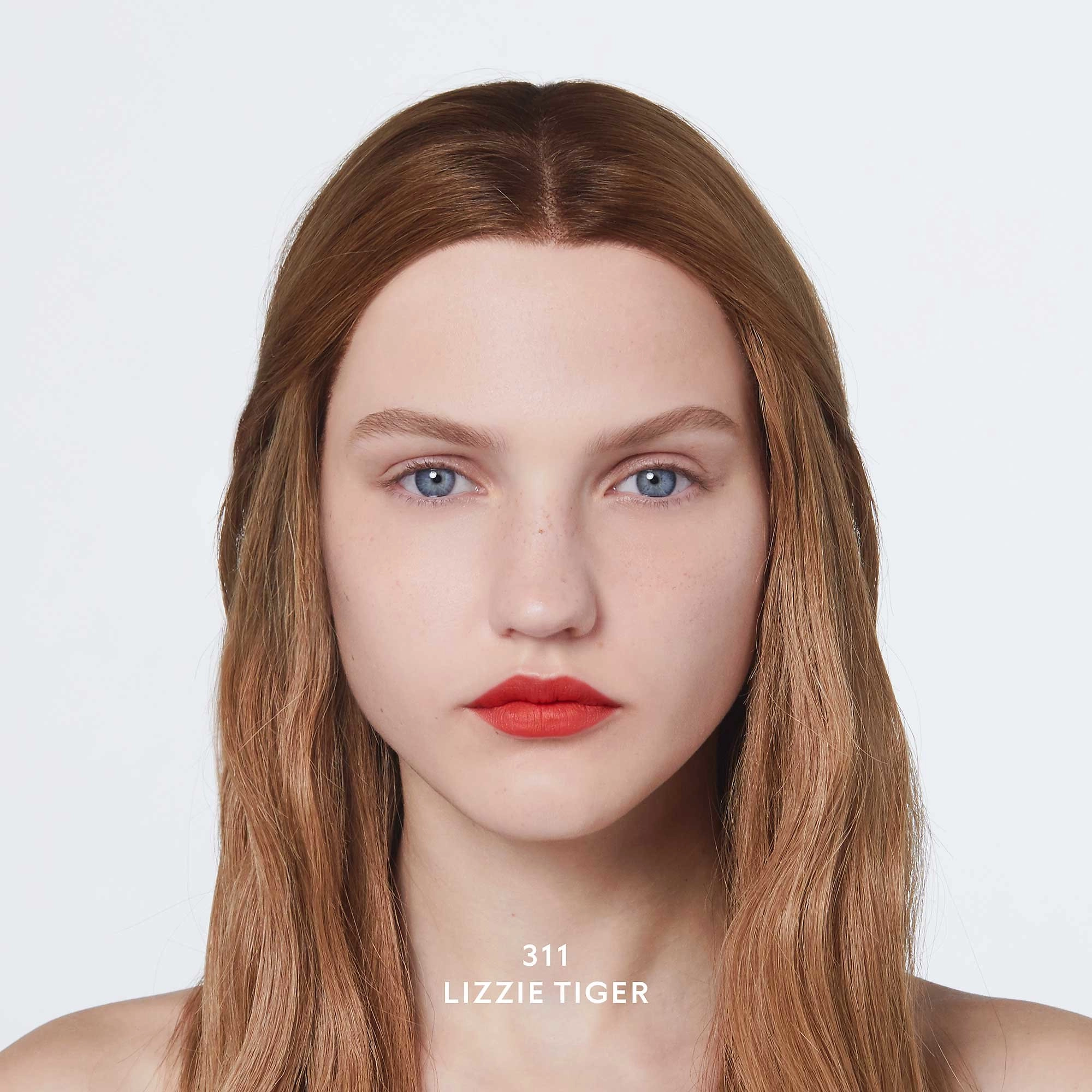 Gucci Transfer-Proof Matte Liquid Lipstick Color 311 Lizzie Tiger - Soft Matte Orange Lipstick - Image 8