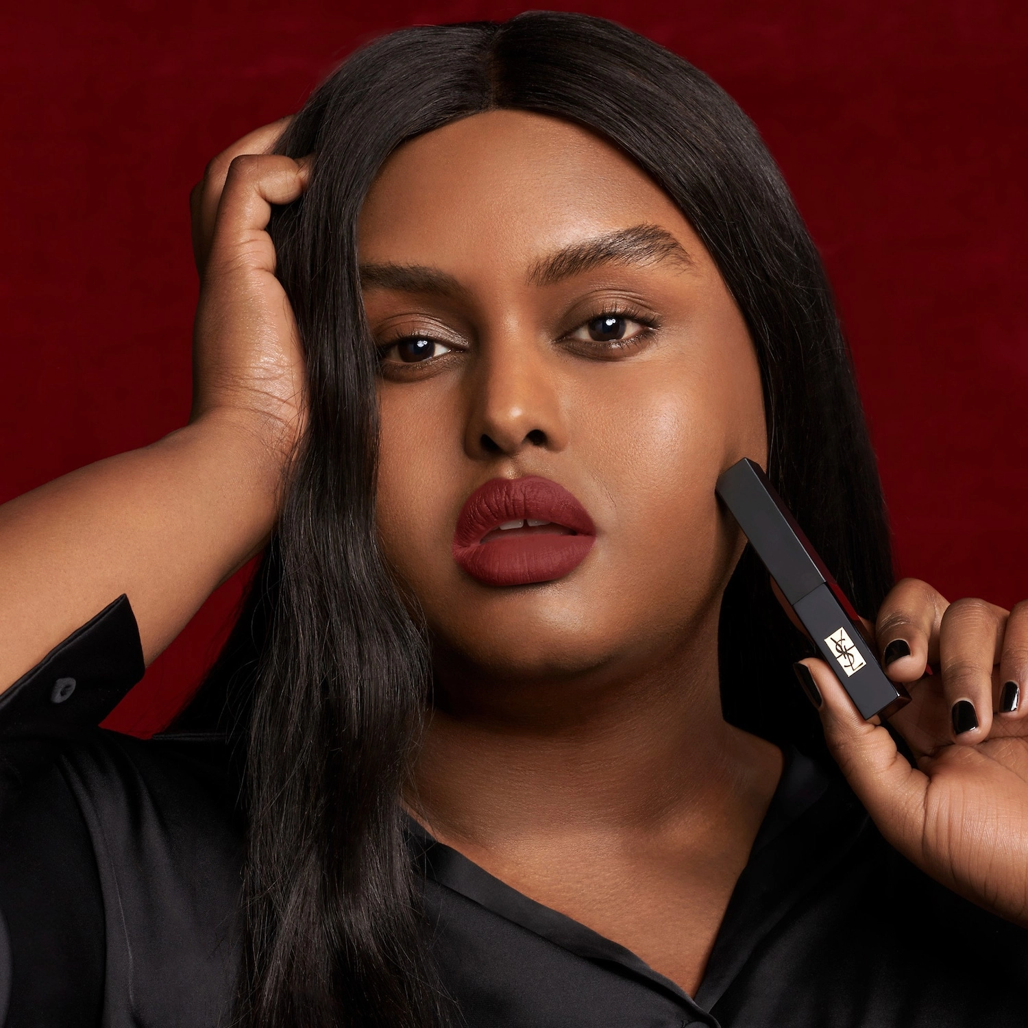 Yves Saint Laurent The Slim Velvet Radical Matte Lipstick Color: 312 Unconventional Nude - Berry Brown - Image 5